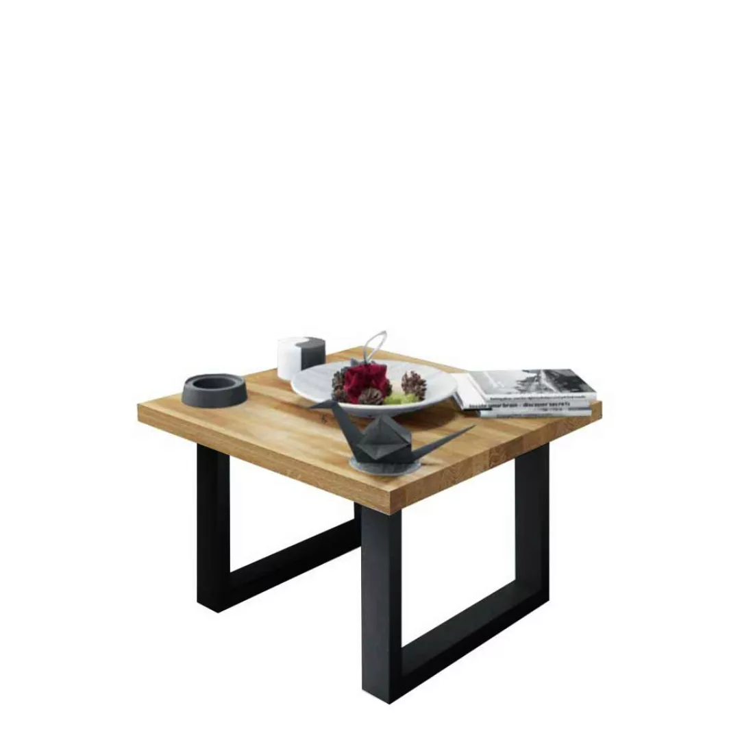 Tischchen aus Wildeiche Massivholz Stahl günstig online kaufen