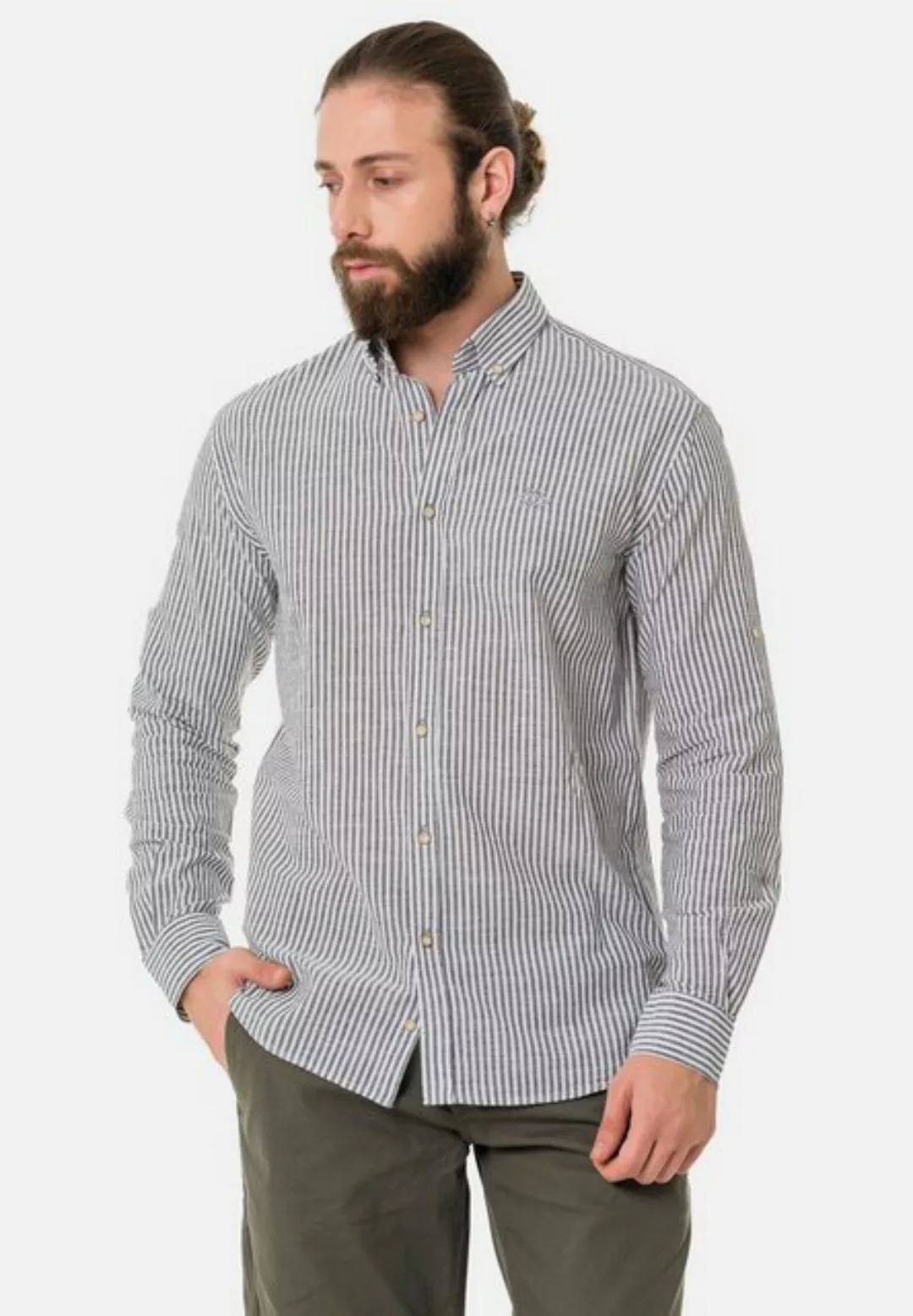 Cipo & Baxx Langarmhemd in lässigem Streifen-Look günstig online kaufen