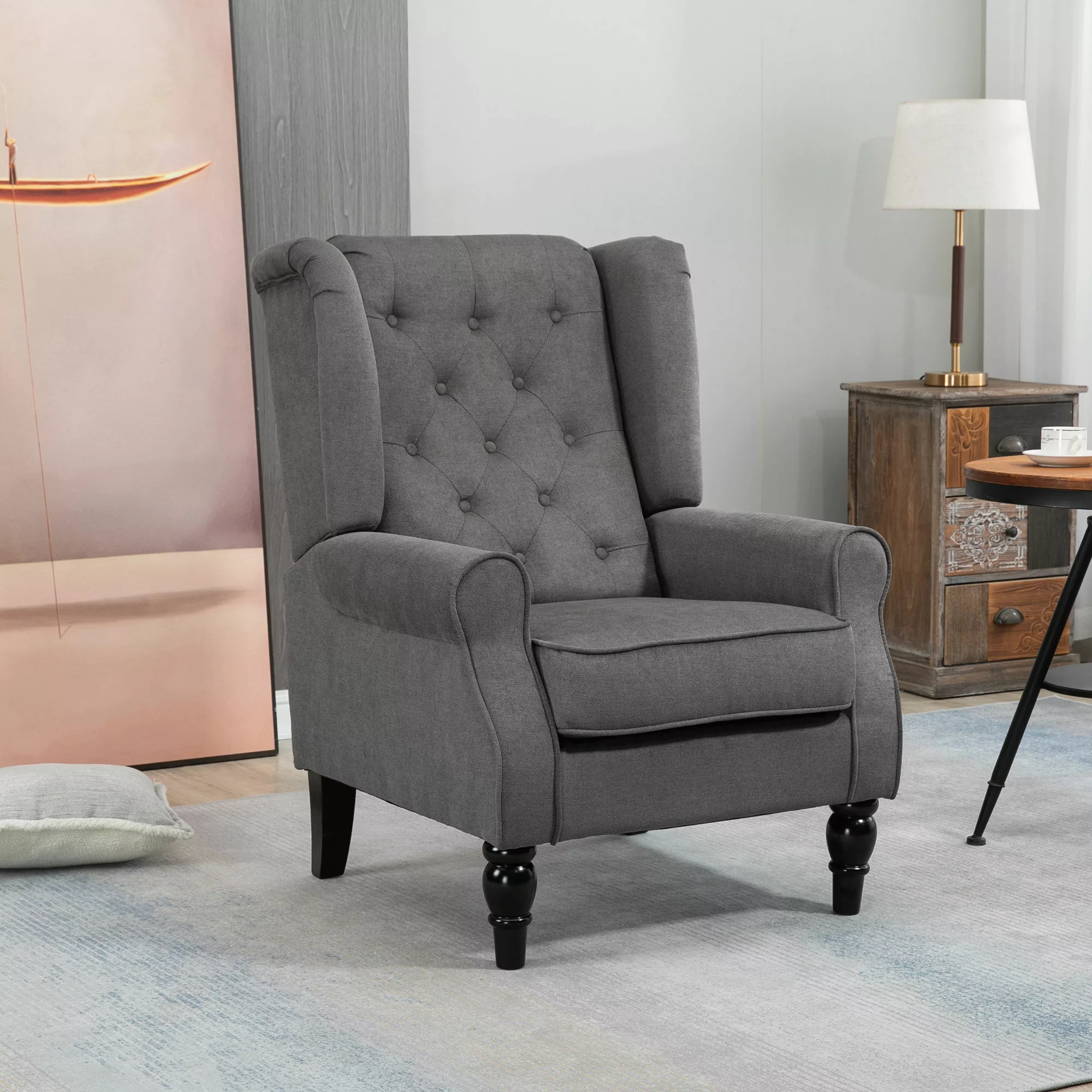 HOMCOM Sessel Einzelsessel, Akzentsessel mit Tufting günstig online kaufen