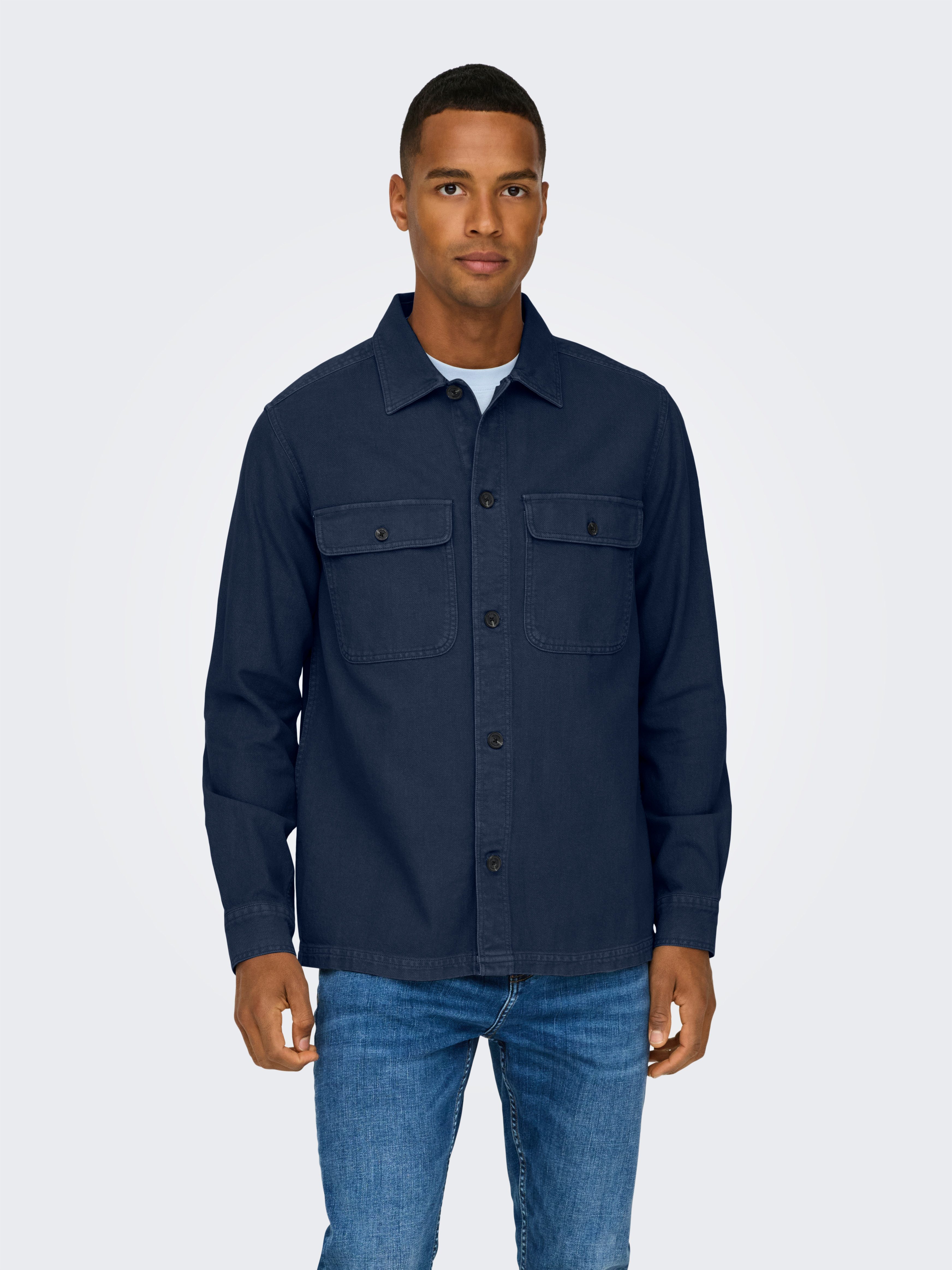 ONLY & SONS Langarmhemd ONSOLIVER TWILL günstig online kaufen