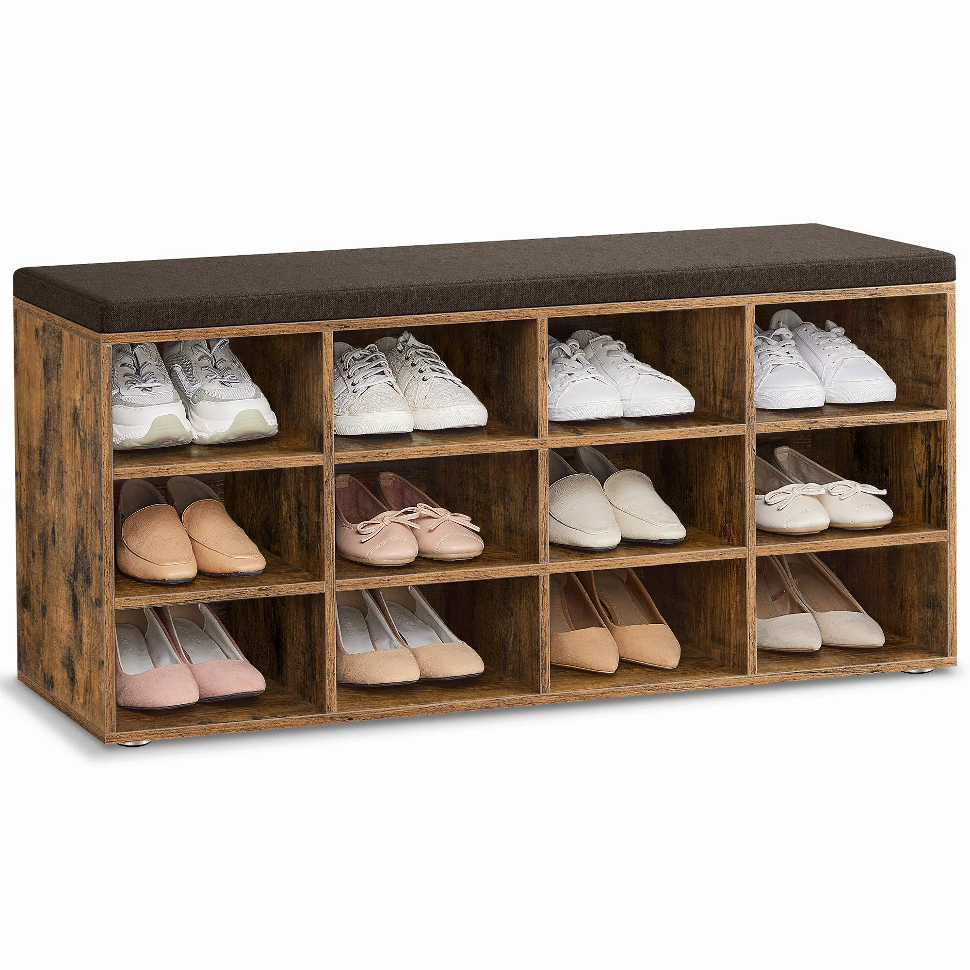 VASAGLE Schuhbank, Schuhregal, mit 12 Fächern, günstig online kaufen