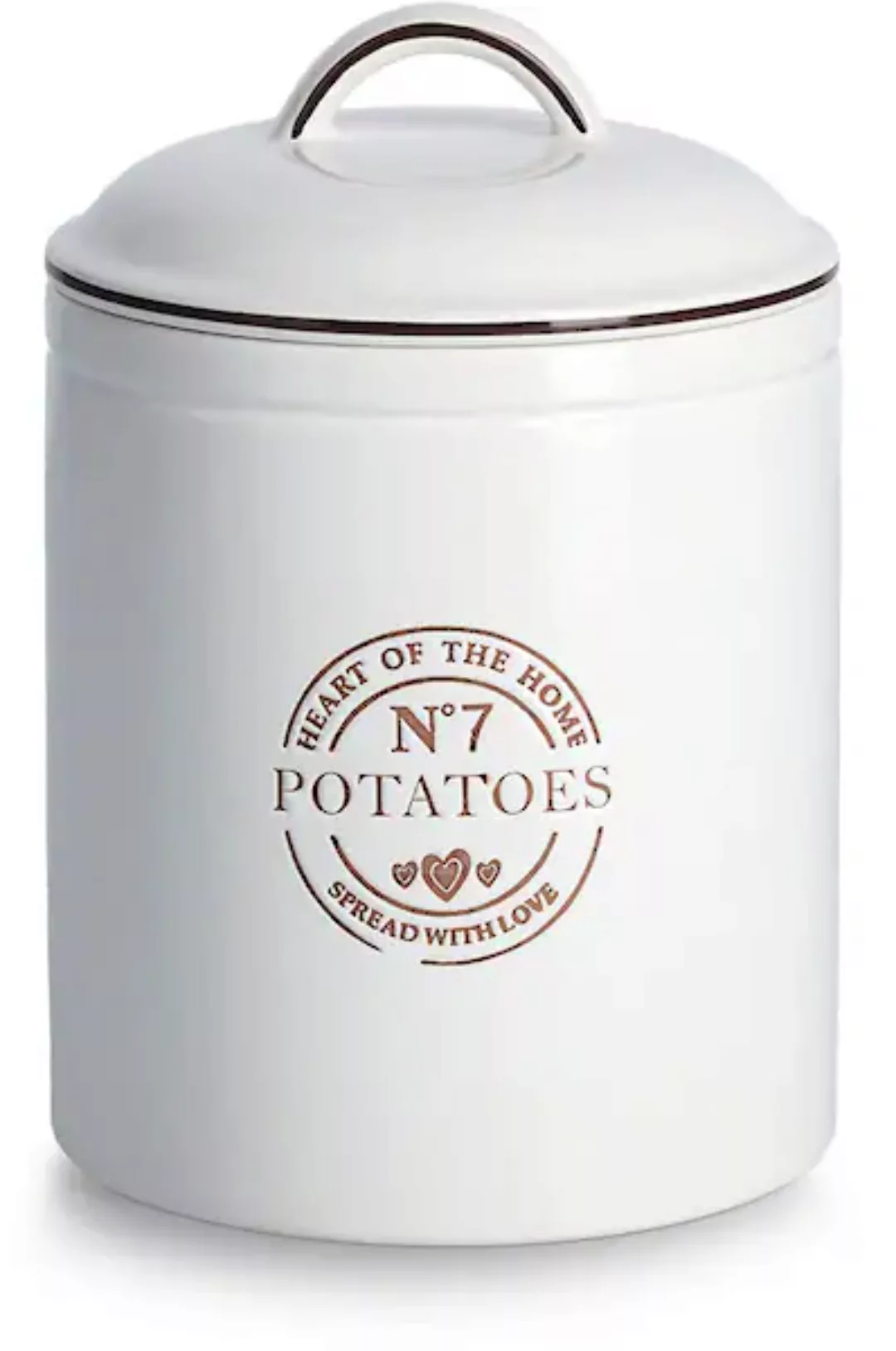 Zeller Vorratsdose Potatoes weiß B/H: ca. 17,5x24,5 cm günstig online kaufen