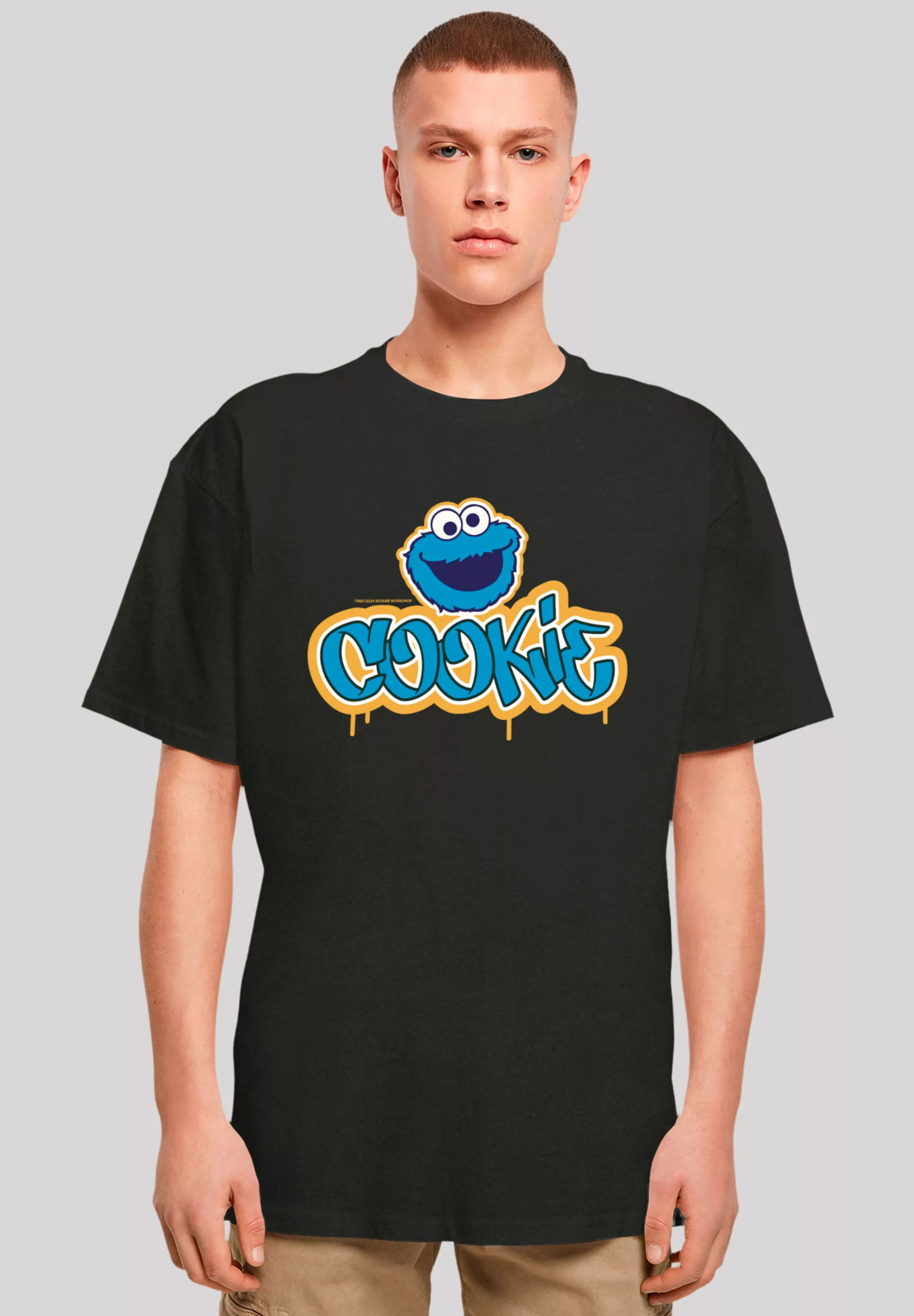 F4NT4STIC T-Shirt "Sesamstraße Cookie Graffiti Logo", Premium Qualität günstig online kaufen