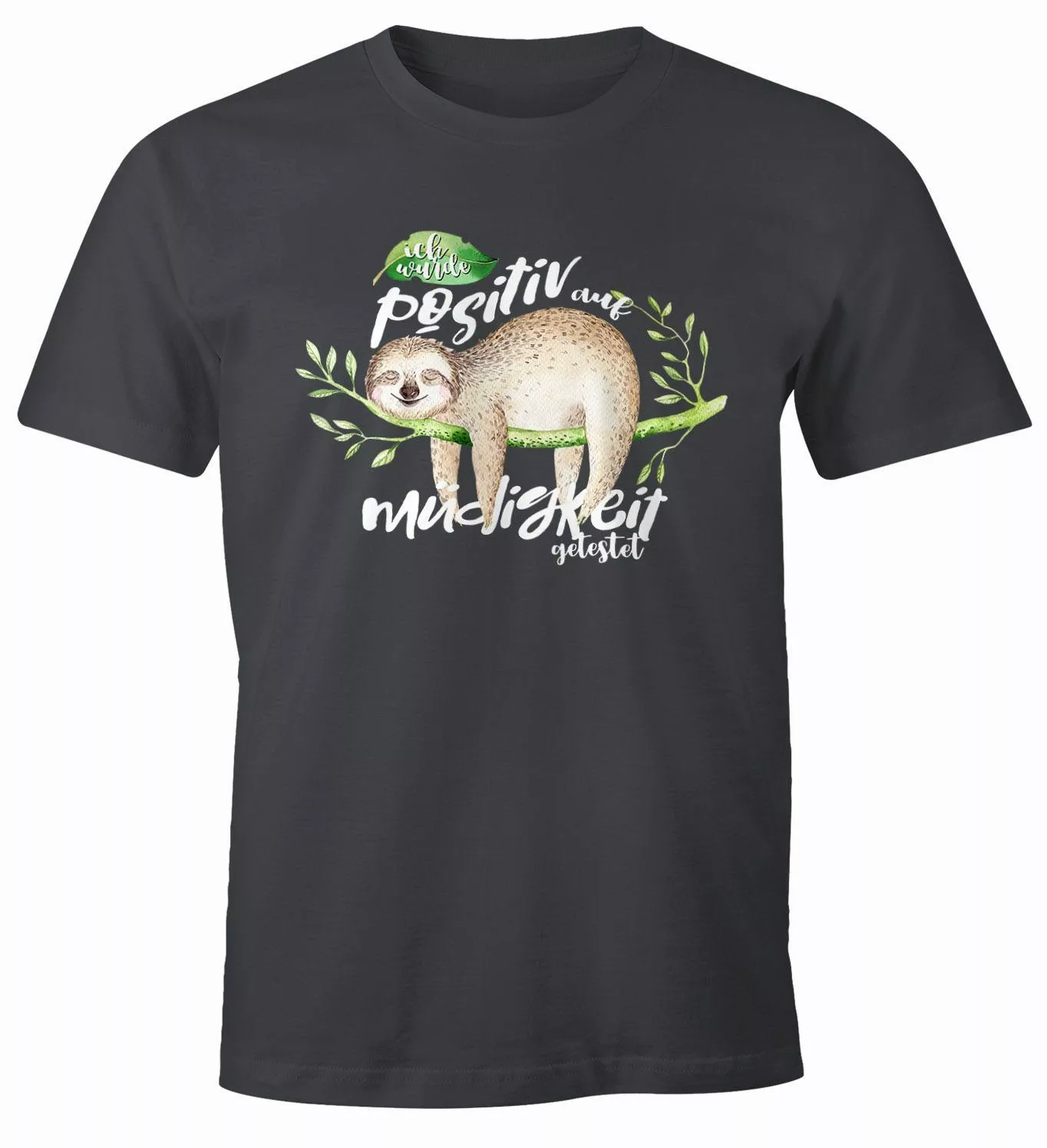 MoonWorks Print-Shirt Herren T-Shirt Faultier Ich günstig online kaufen