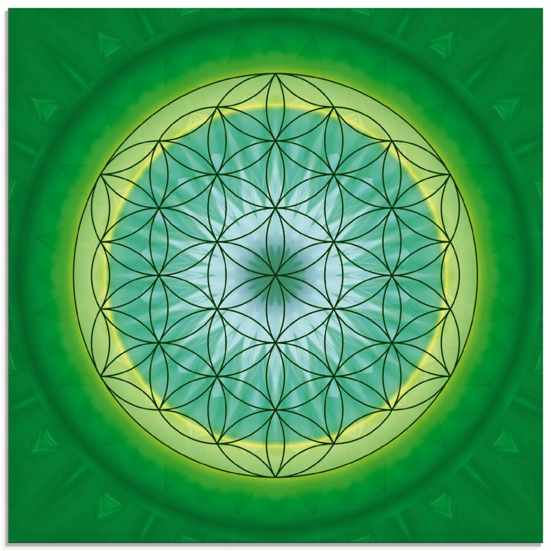 Artland Glasbild "Blume des Lebens 3", Muster, (1 St.), in verschiedenen Gr günstig online kaufen