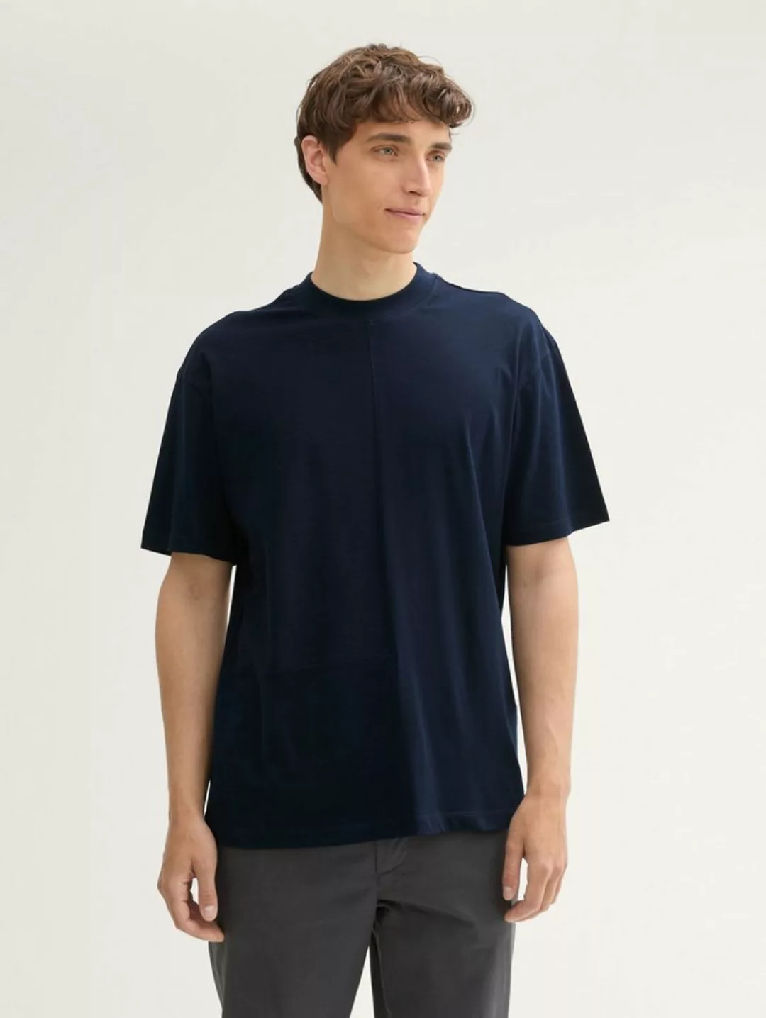 TOM TAILOR Denim T-Shirt Relaxed T-Shirt mit Struktur günstig online kaufen