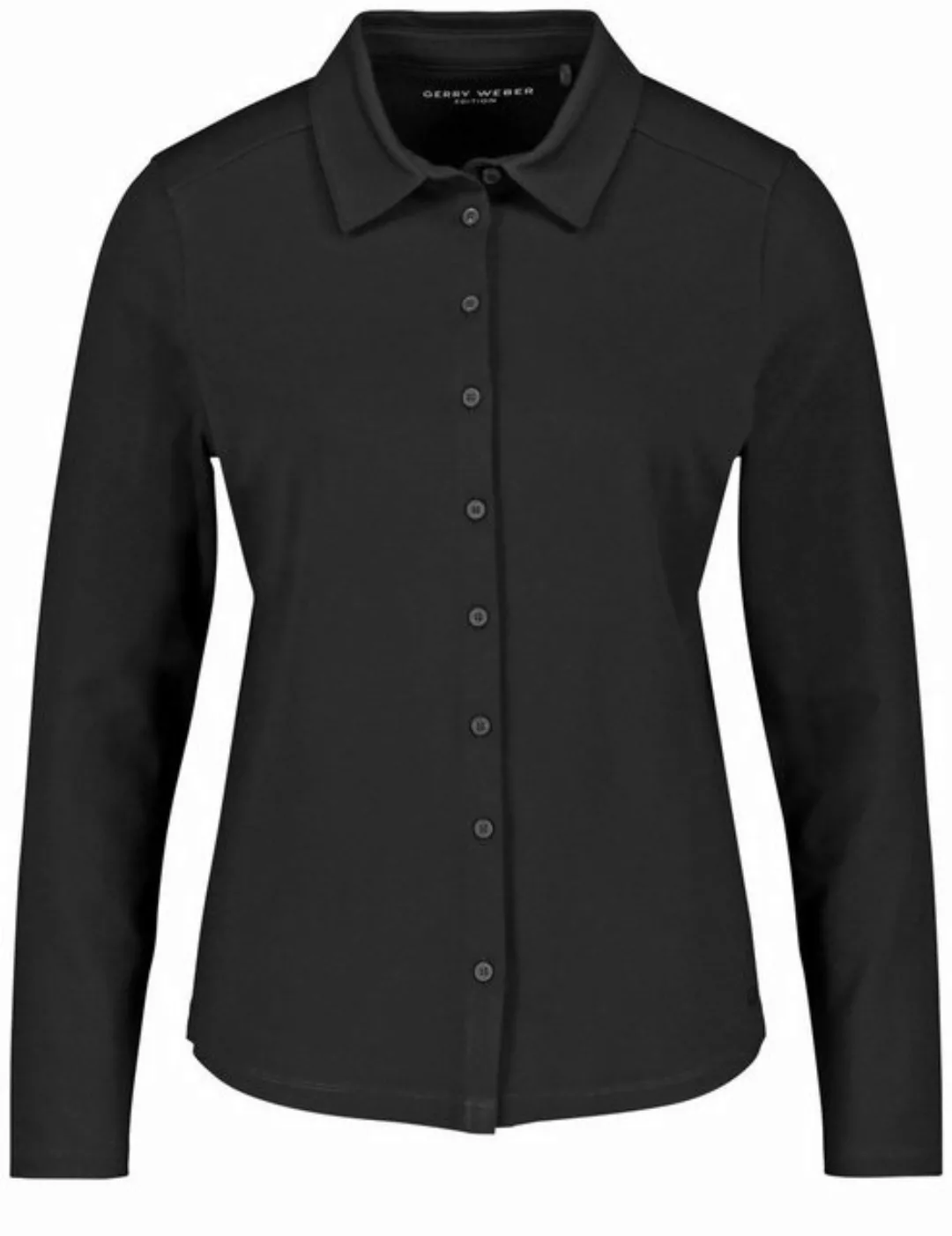 GERRY WEBER Poloshirt Langarm Poloshirt mit Durchgehender Knopfleiste günstig online kaufen