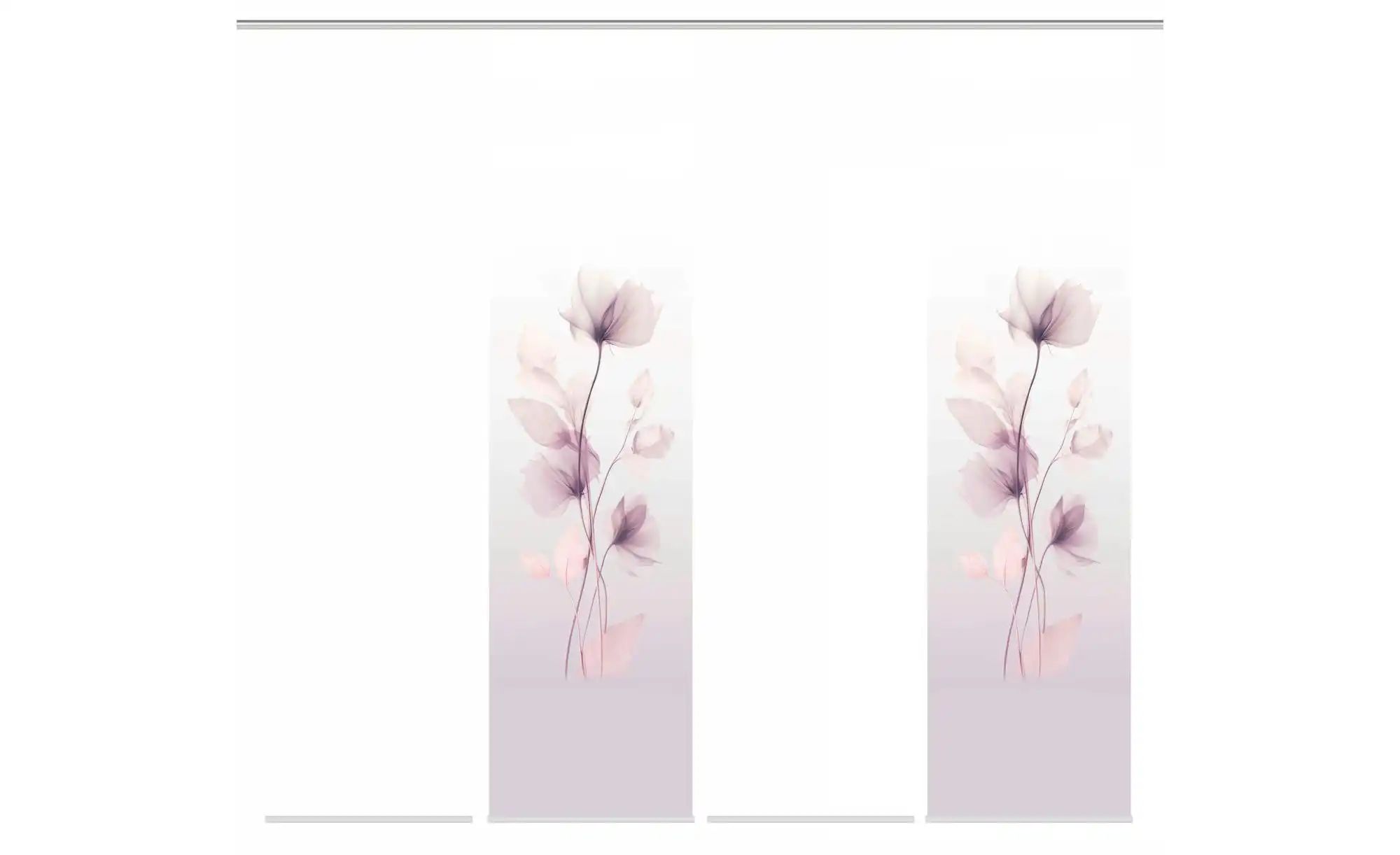 HOME in green Schiebevorhang   ¦ lila/violett ¦ Synthetik ¦ Maße (cm): B: 6 günstig online kaufen