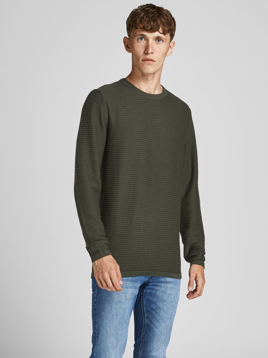 Jack & Jones Wind Rundhalsausschnitt Sweater XS Navy Blazer / Detail Twiste günstig online kaufen