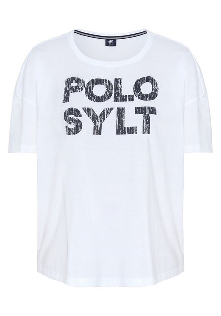 Polo Sylt Print-Shirt mit Pigment-Print im Label-Stil günstig online kaufen