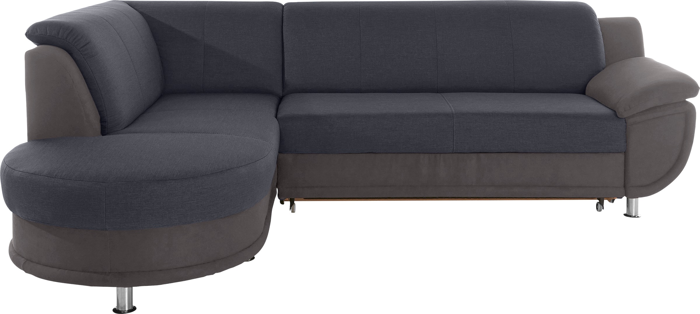 TRENDMANUFAKTUR Ecksofa "Rondo 3, zeitlos und bequem, Materialmix, breite A günstig online kaufen