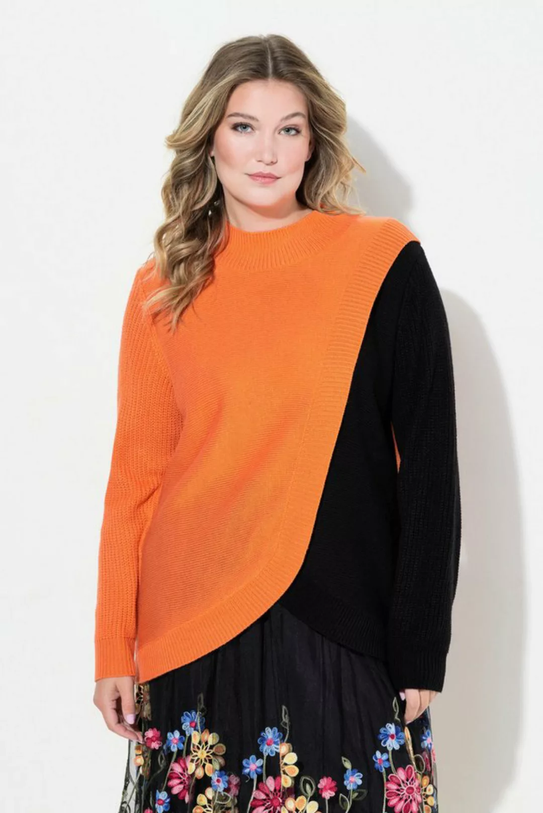 MIAMODA Strickpullover Pullver A-Line Colorblocking günstig online kaufen