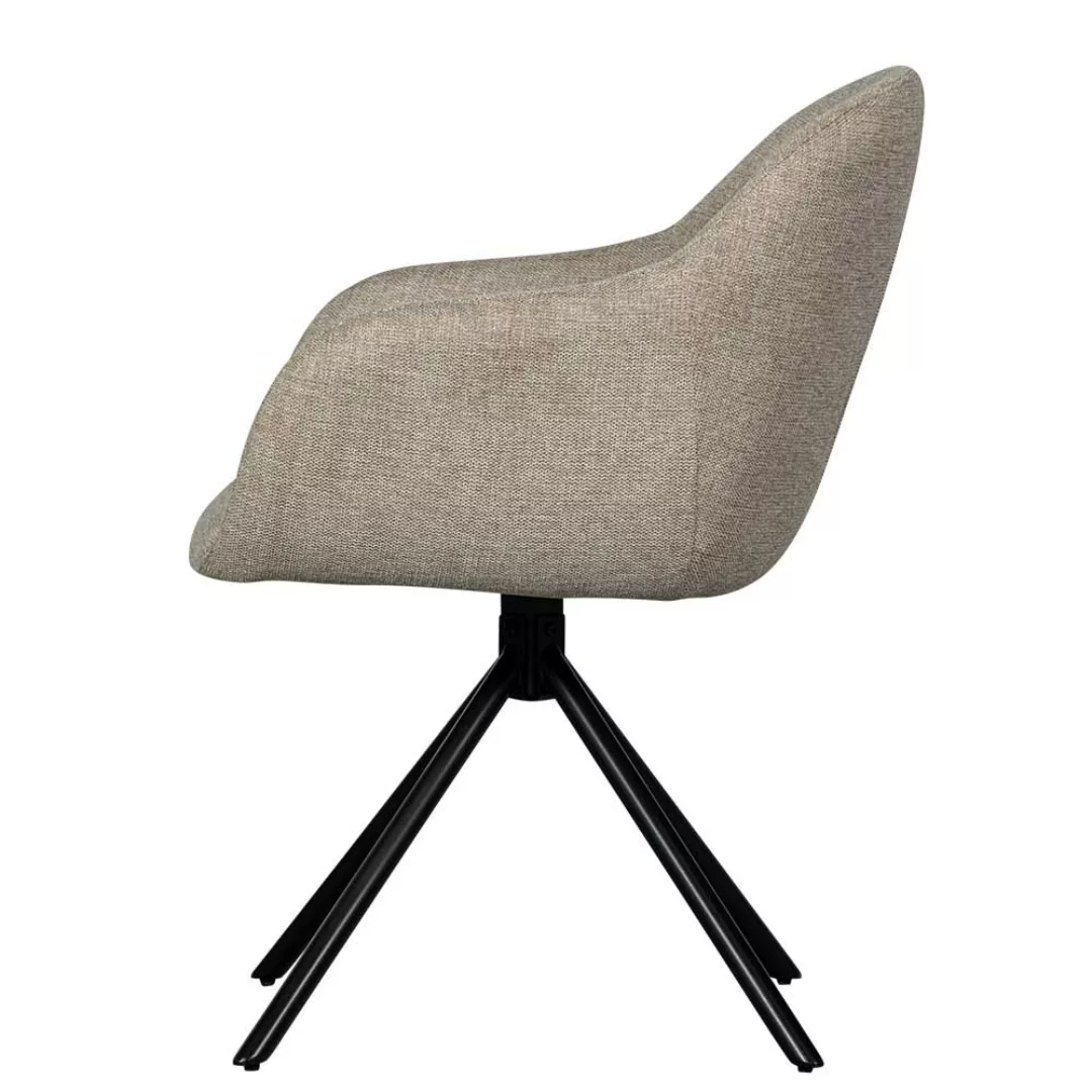 Esszimmerstuhl Stuhl Esszimmer in Beige mit Armlehnen (2er Set) günstig online kaufen
