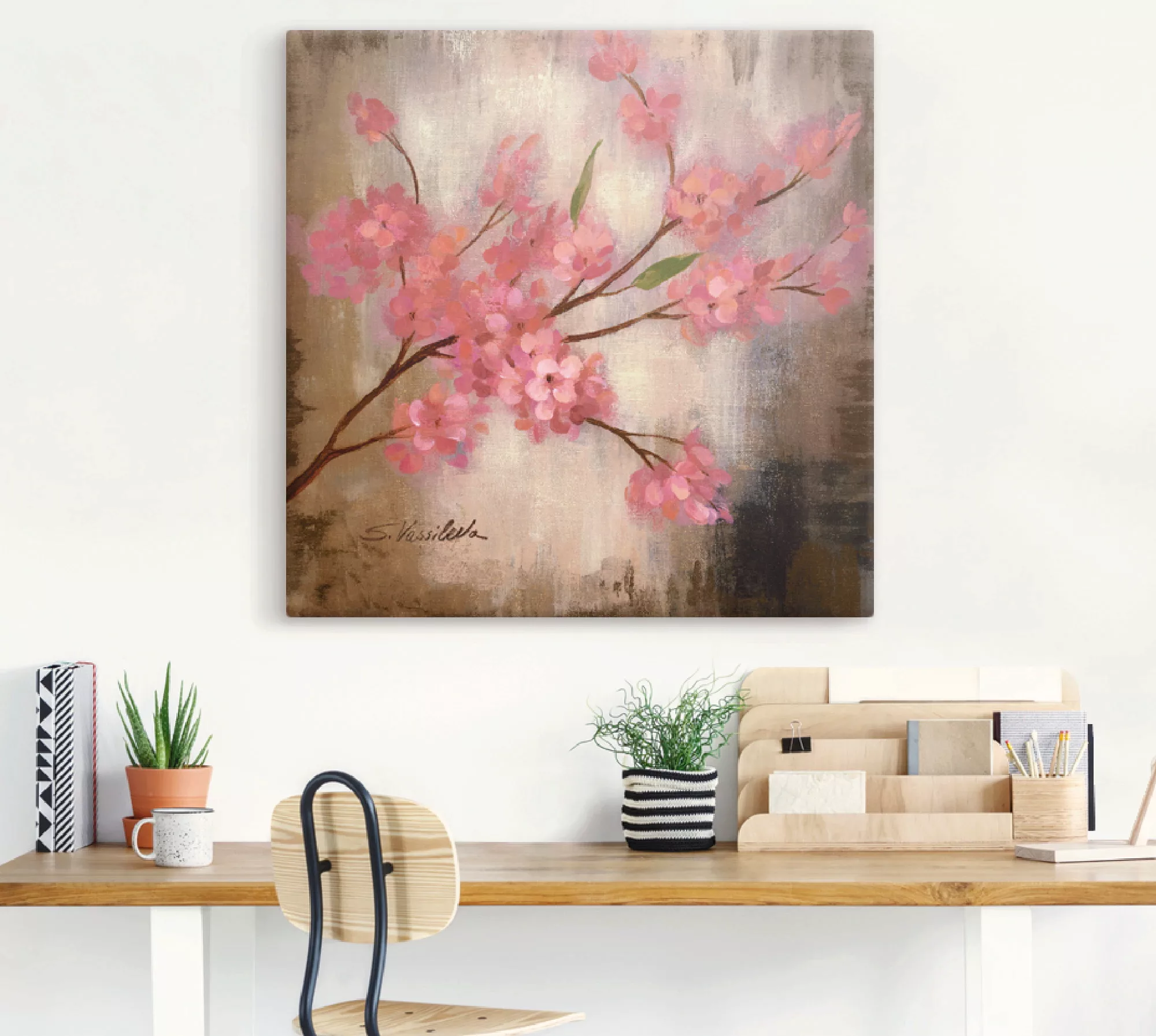 Artland Leinwandbild "Kirschblüte I", Blumen, (1 St.), auf Keilrahmen gespa günstig online kaufen