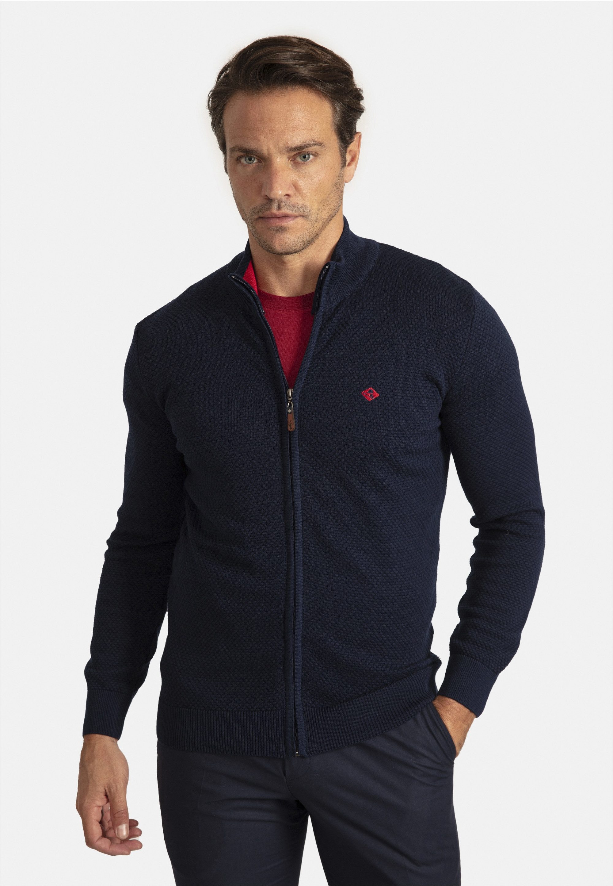 SIR RAYMOND TAILOR Strickjacke "Sydney", mit kleinem Stehkragen günstig online kaufen