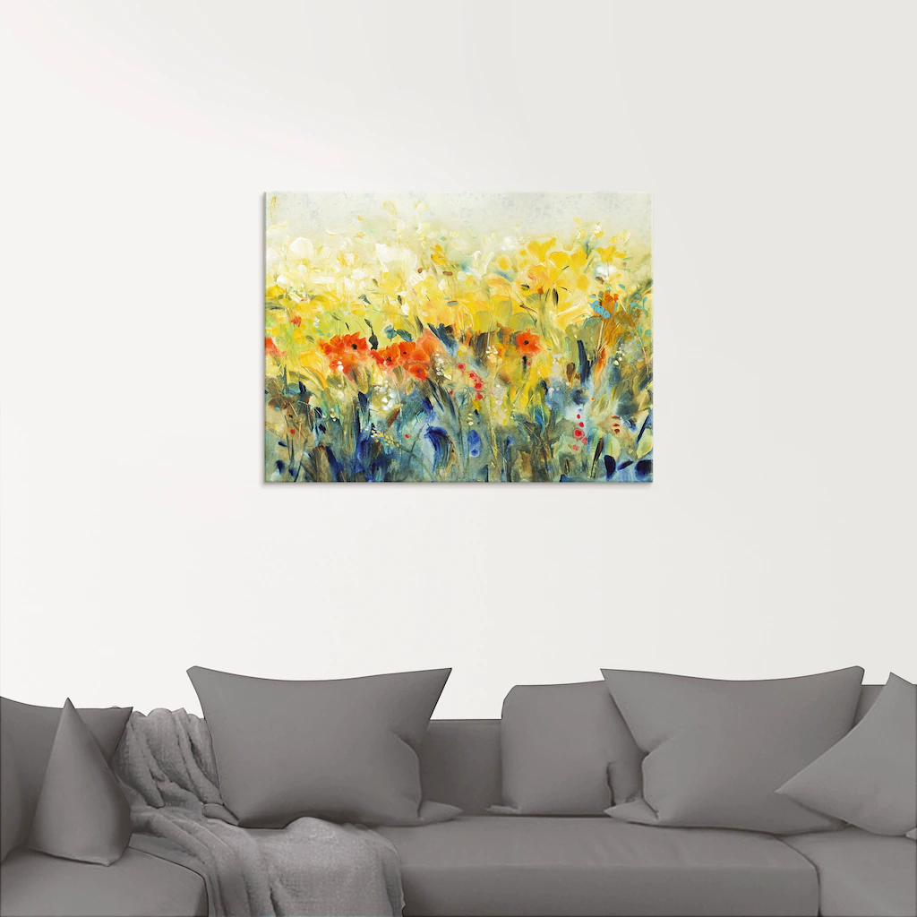 Artland Glasbild »Schwingende Blumen II«, Blumenwiese, (1 St.), in verschie günstig online kaufen
