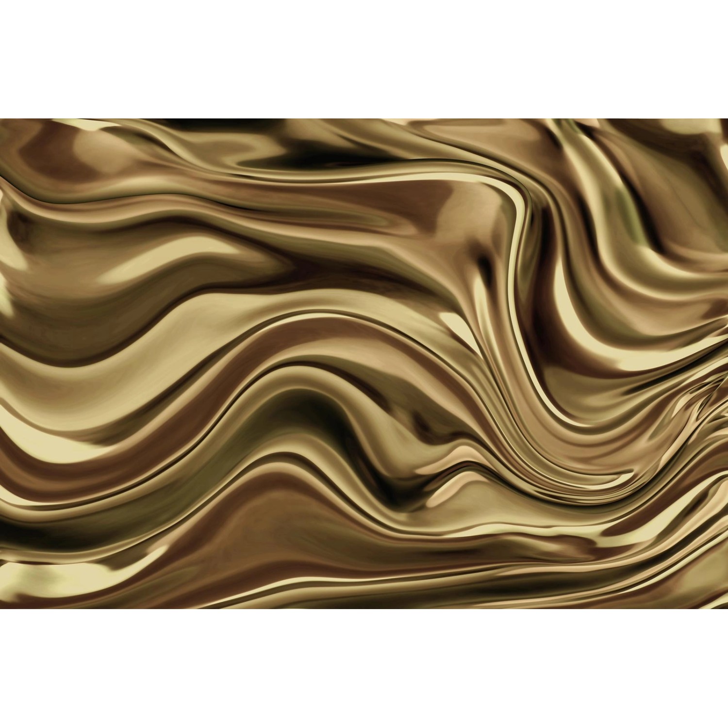 Bricoflor Goldene Tapete in 3D Optik Vlies Fototapete in Gold Dreidimension günstig online kaufen