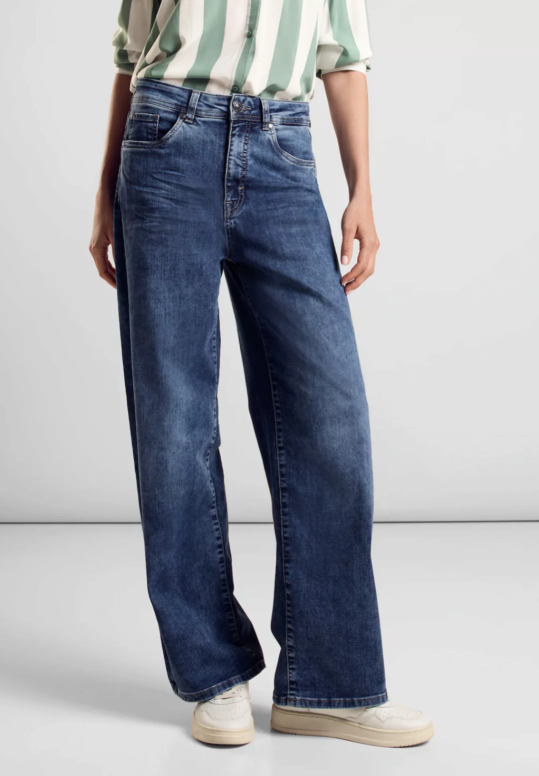 STREET ONE Loose-fit-Jeans, mit Wide Legs günstig online kaufen