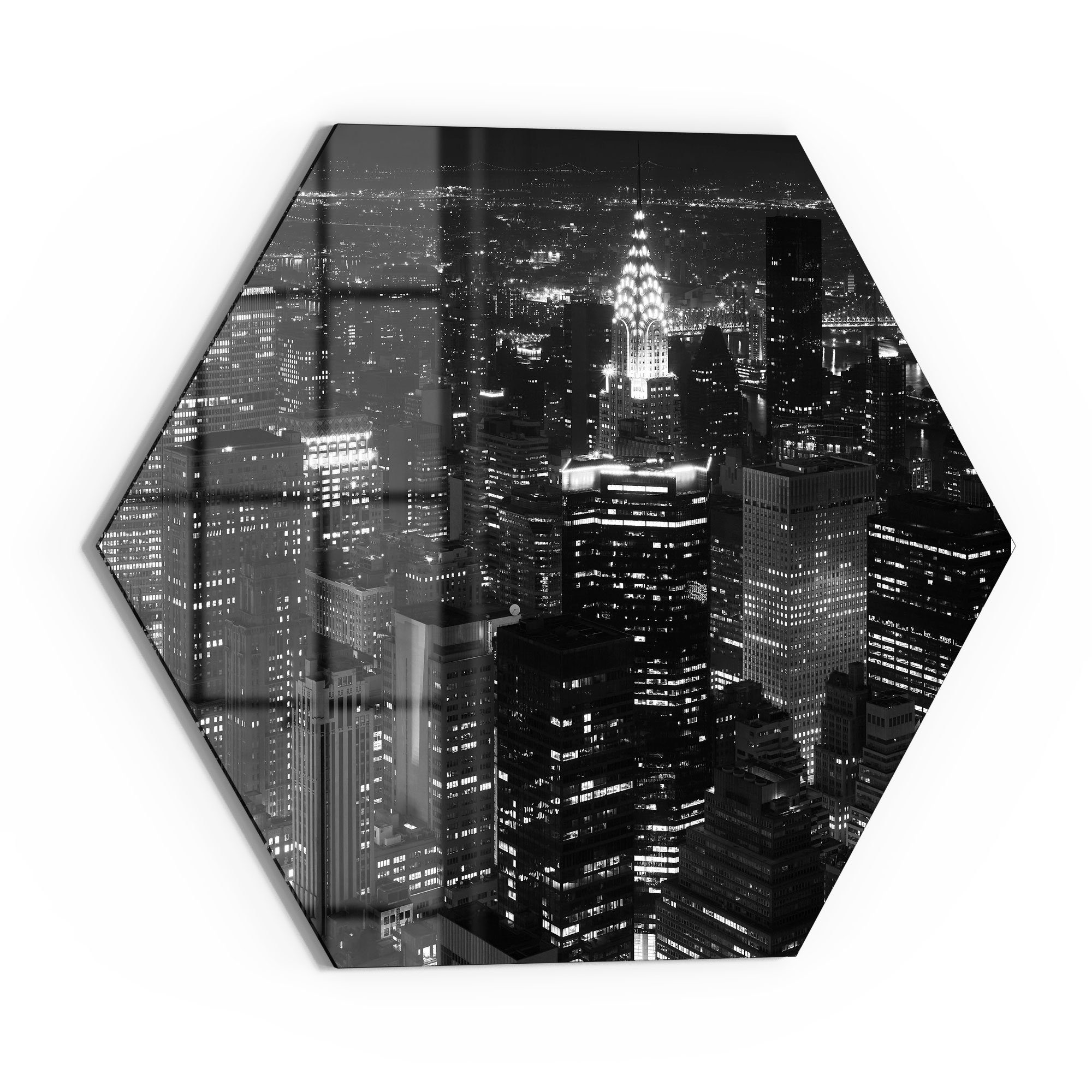 DEQORI Glasbild 'Nächtliches Manhattan', 'Nächtliches Manhattan', günstig online kaufen