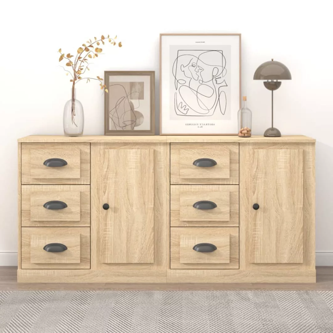 Vidaxl Sideboards 2 Stk. Sonoma-eiche Holzwerkstoff günstig online kaufen