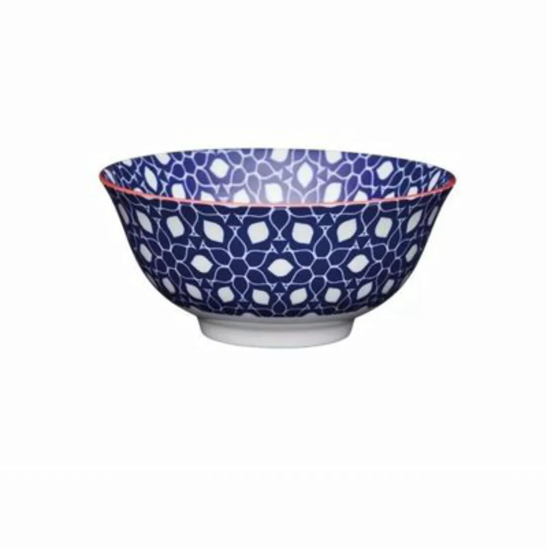 Neuetischkultur Müslischale bunt dekoriert 4er-Set Keramik indigo günstig online kaufen