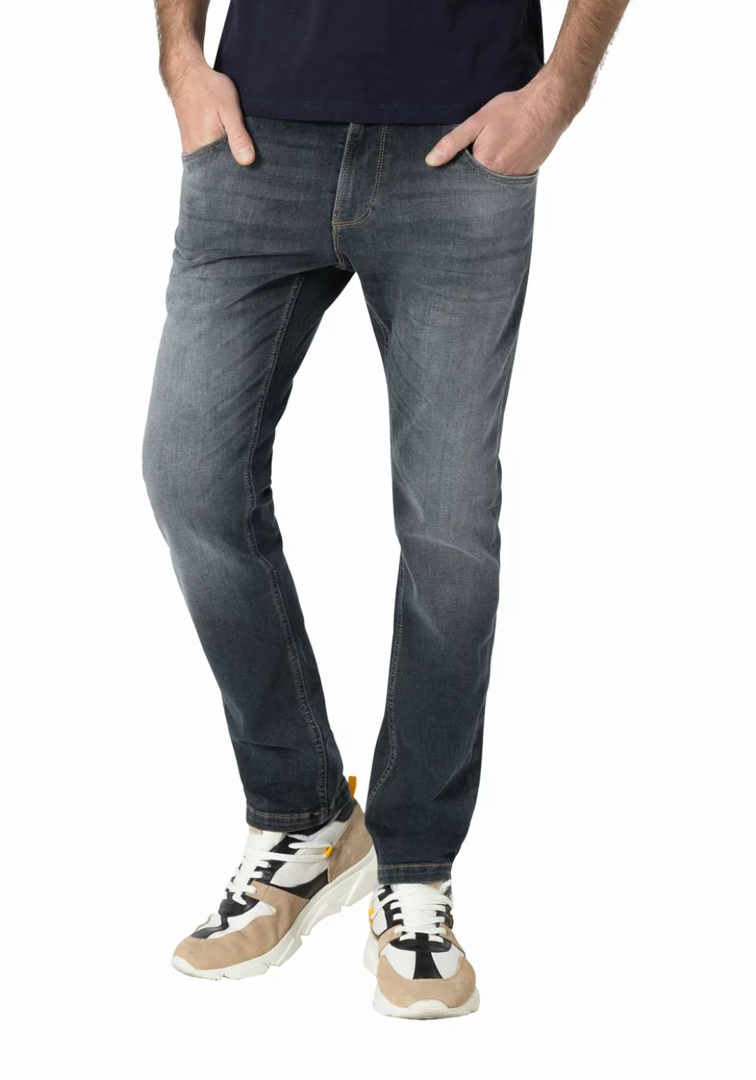 TIMEZONE Herren Jeans SLIM SCOTTTZ - Slim Fit - Grau - Navy Grey Wash günstig online kaufen