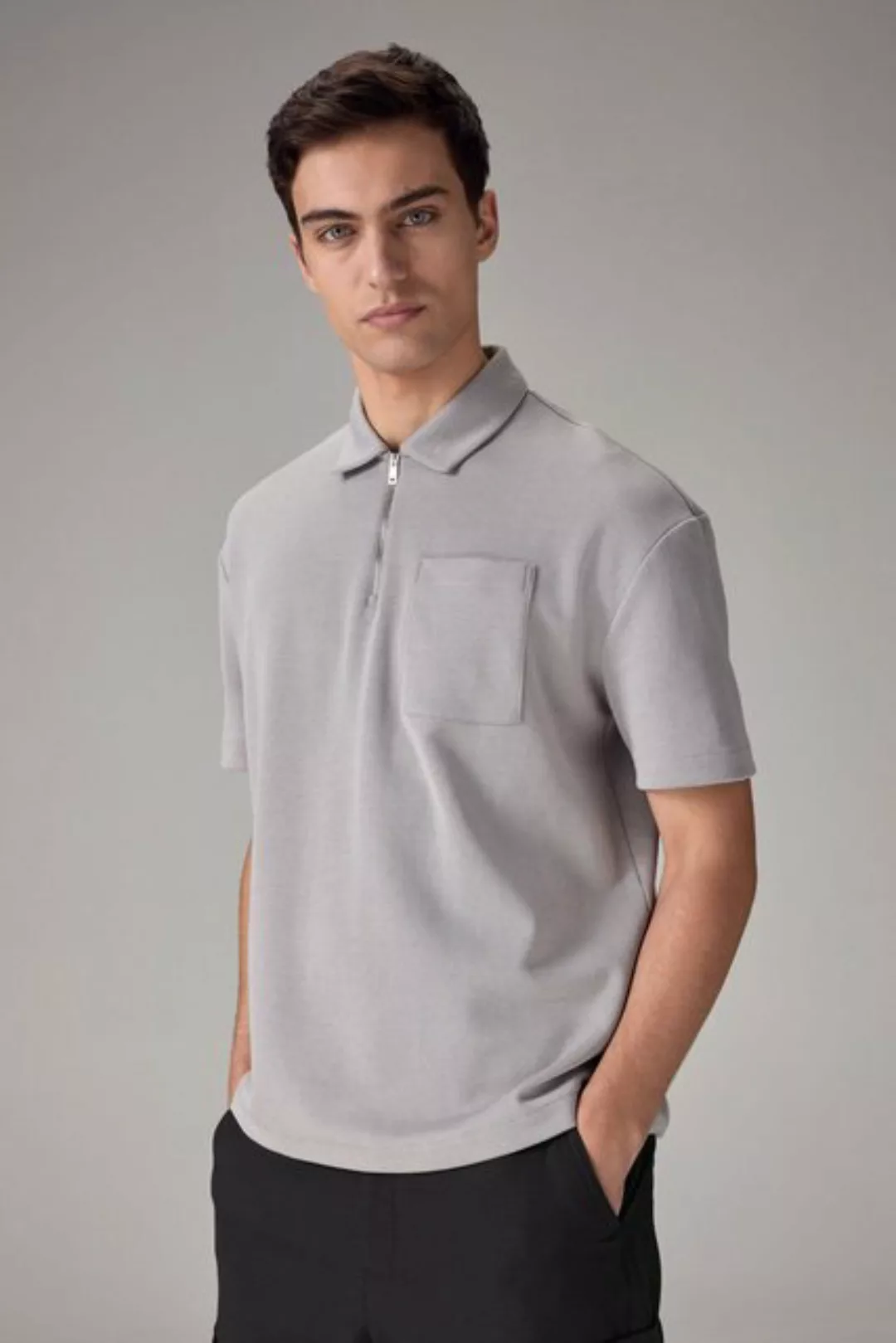 Next Poloshirt Polo-Shirt mit RV-Kragen (1-tlg) günstig online kaufen
