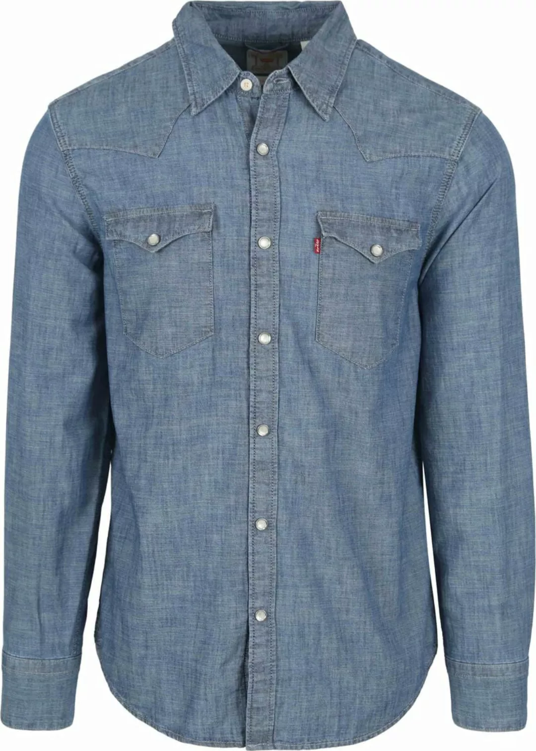 Levi's Barstow Western Hemd Mid Blau - Größe L günstig online kaufen