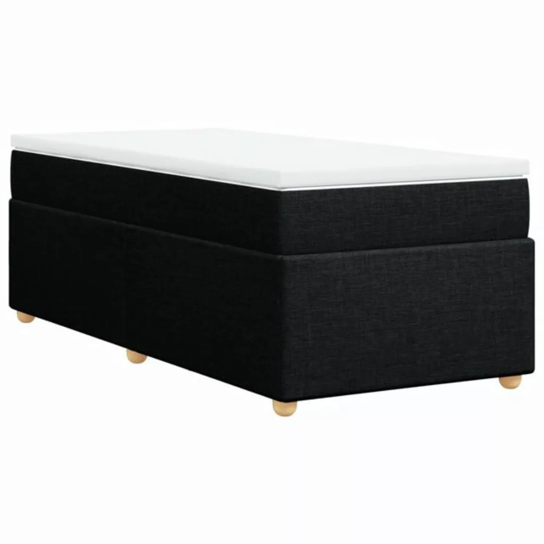 vidaXL Bett Boxspringbett mit Matratze Schwarz 80x200 cm Stoff günstig online kaufen