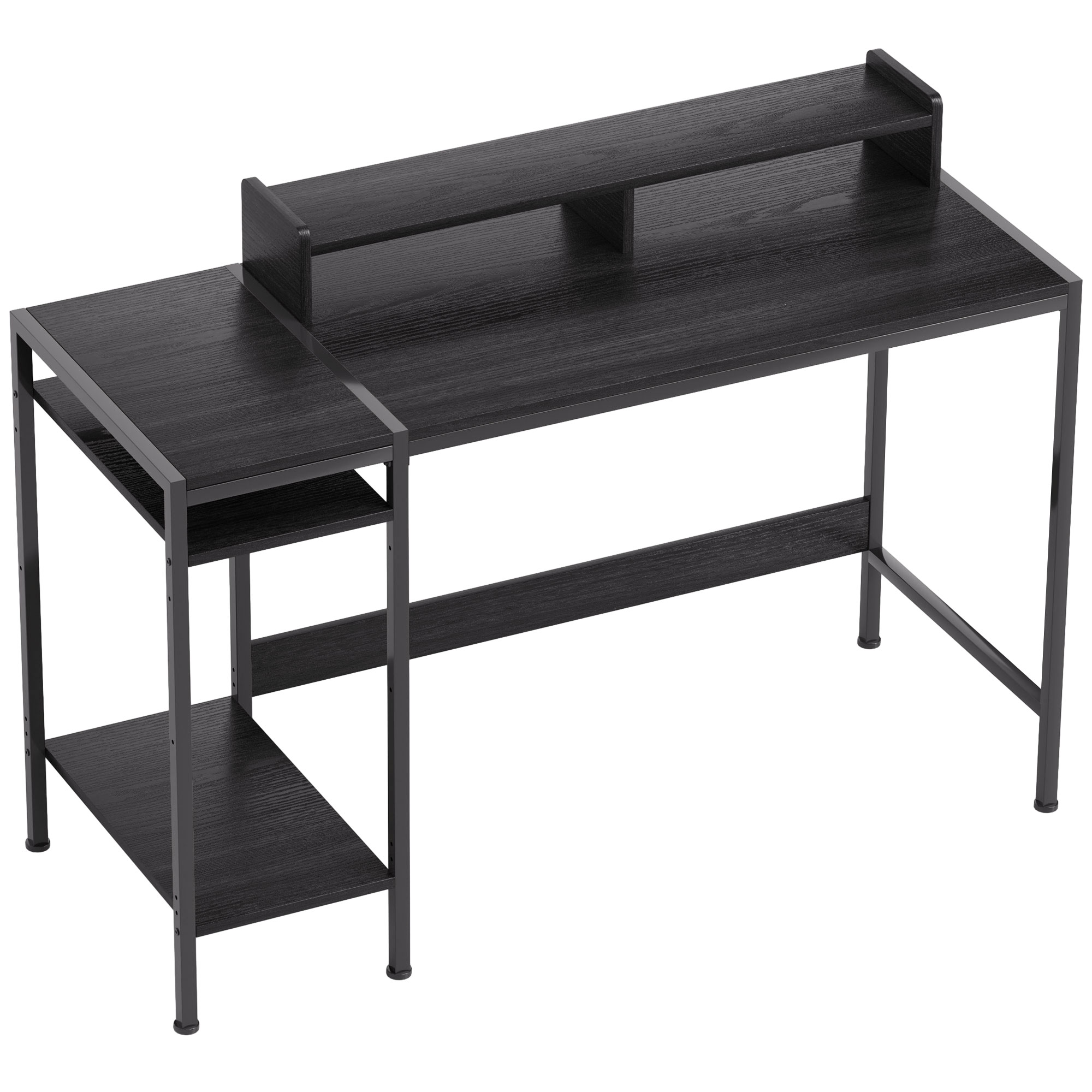 HOMCOM Schreibtisch PC mit Wendbarem Regal, Computer-Schreibtisch mit Monit günstig online kaufen