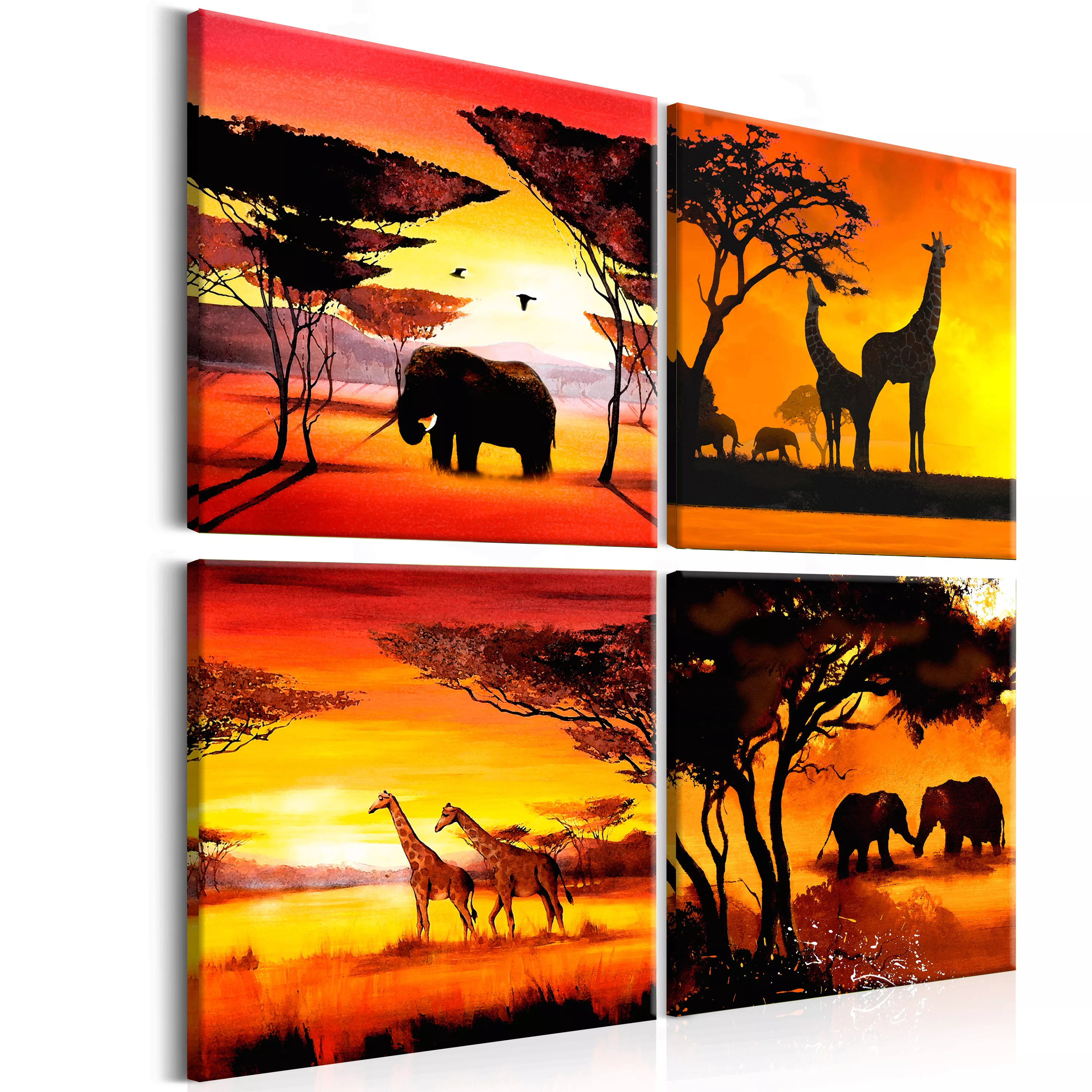 Wandbild - African Animals (4 Parts) günstig online kaufen
