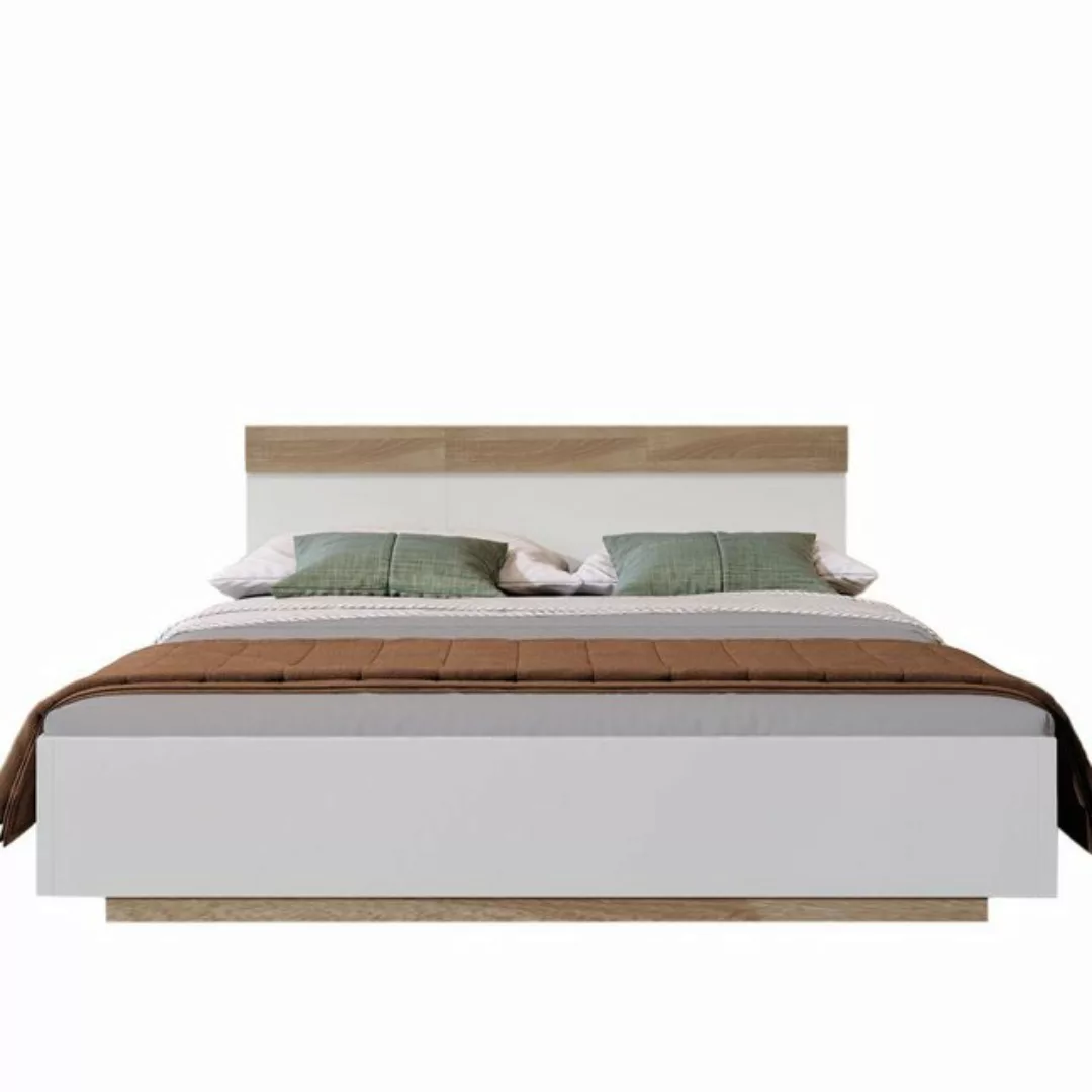 BlingBin Bett Doppelbett Holzbett Schwebebett (1-tlg., Set in Eiche Sonoma/ günstig online kaufen