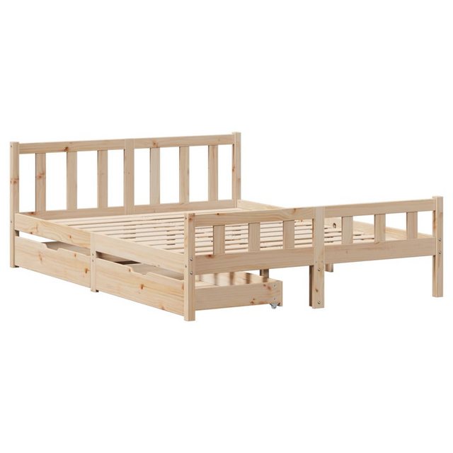 vidaXL Bett, Massivholzbett ohne Matratze 160x200 cm Kiefernholz günstig online kaufen