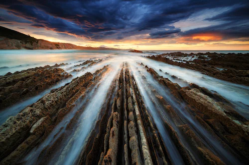 Papermoon Fototapete »Photo-Art JUAN PABLO DE, ZUMAIA FLYSCH« günstig online kaufen