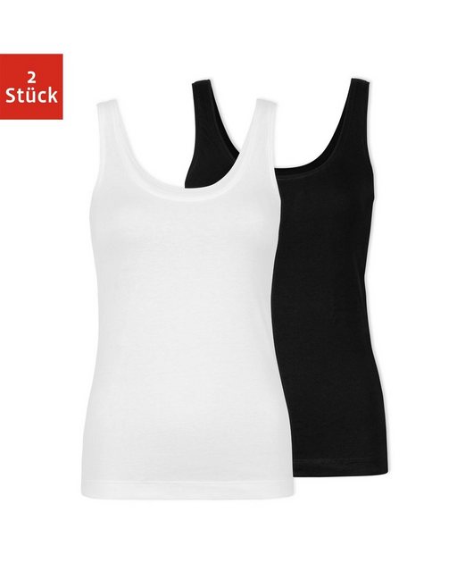 SNOCKS Tanktop Top mit breiten Trägern Damen (2-tlg) aus Bio-Baumwolle, beq günstig online kaufen