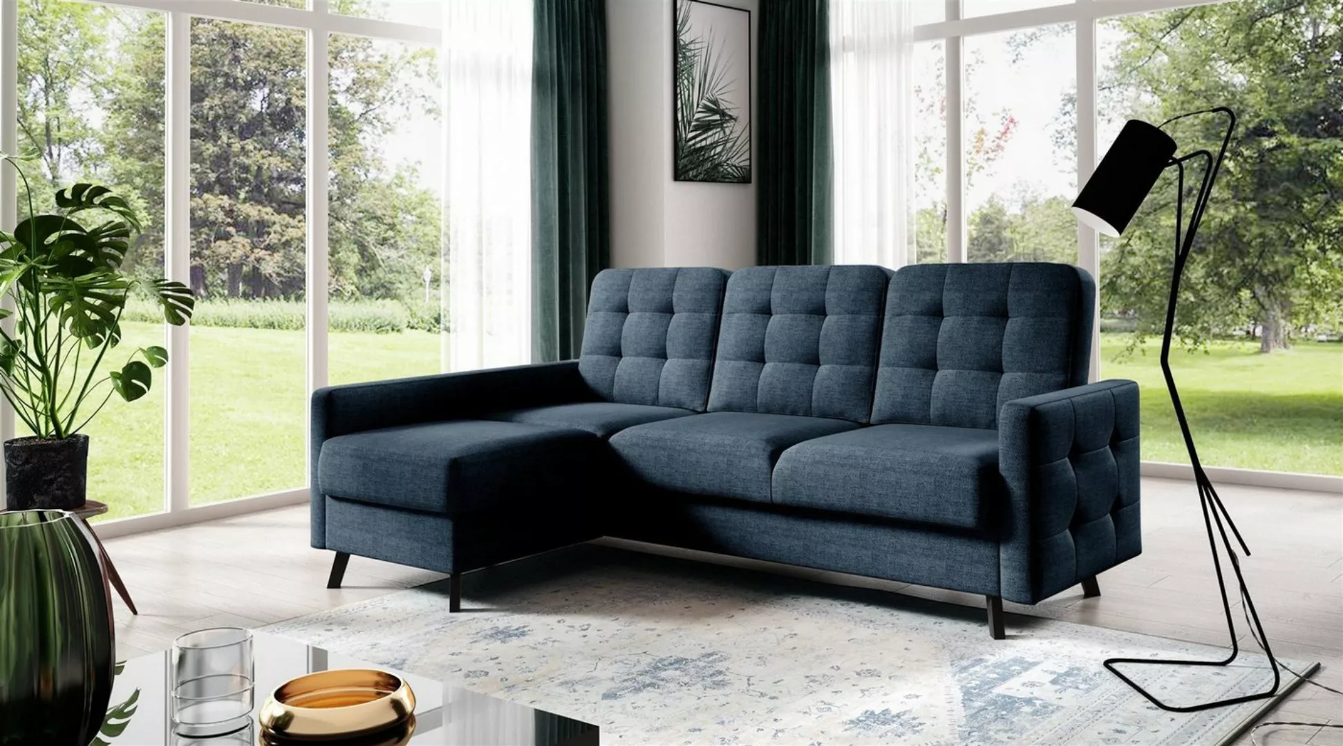 Fun Möbel Ecksofa Sofa GARNET in Stoff Luis, Inkl. 1 x Bettkasten und Schla günstig online kaufen