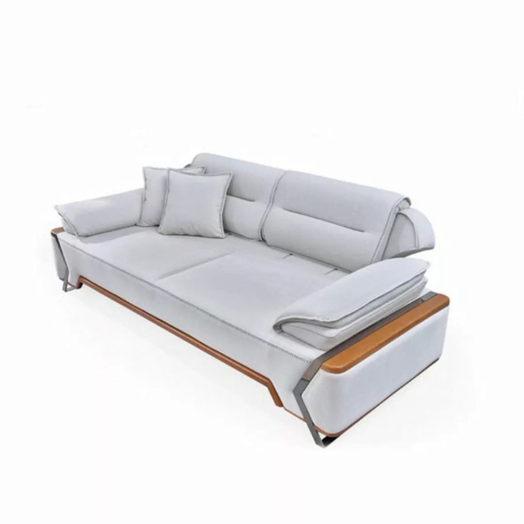 Xlmoebel 3-Sitzer Luxuriöses Wohnzimmer-Sofa in Weiß mit Designer-Touch, Po günstig online kaufen