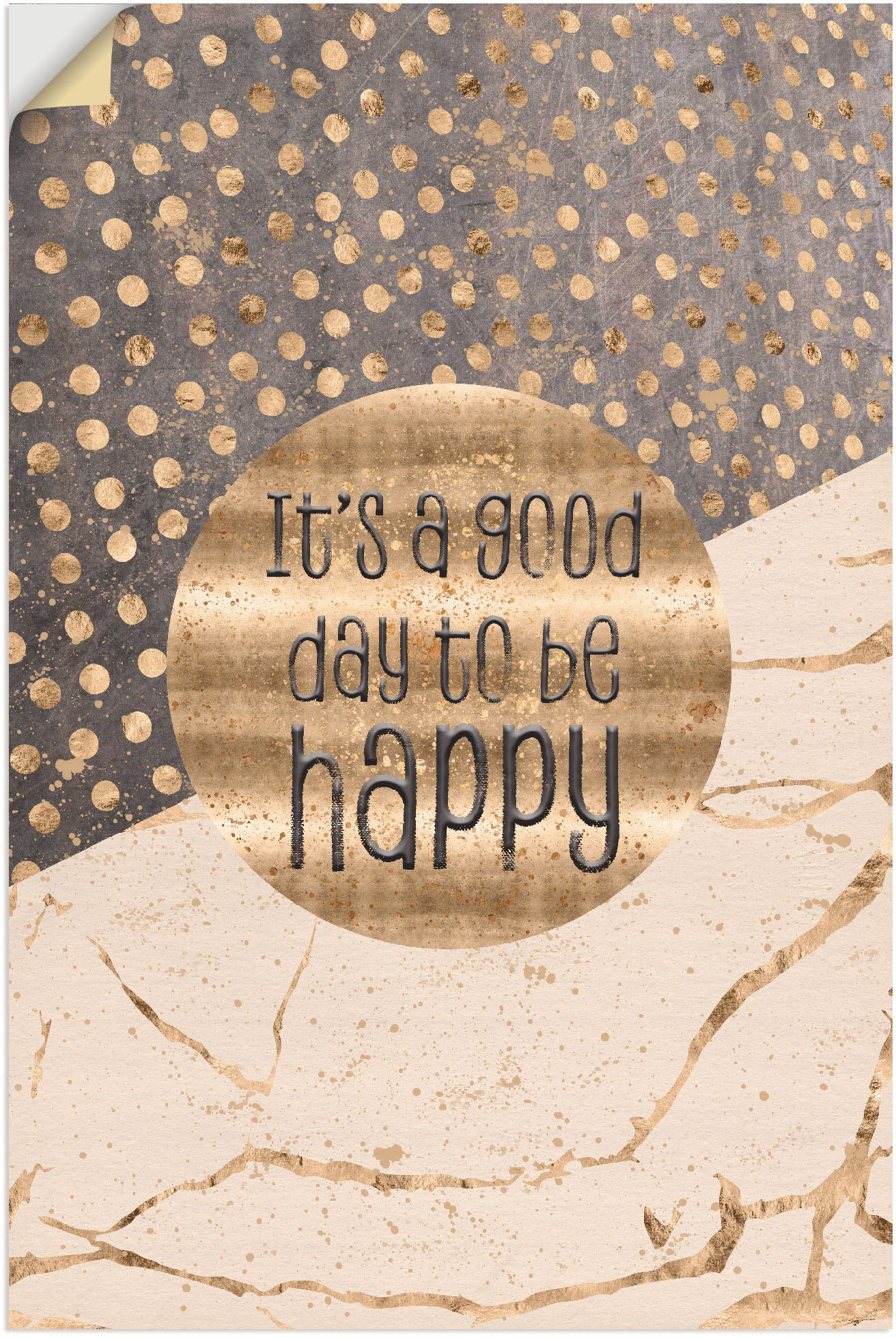 Artland Wandbild »Ein guter Tag um glücklich zu sein«, Sprüche & Texte, (1 günstig online kaufen