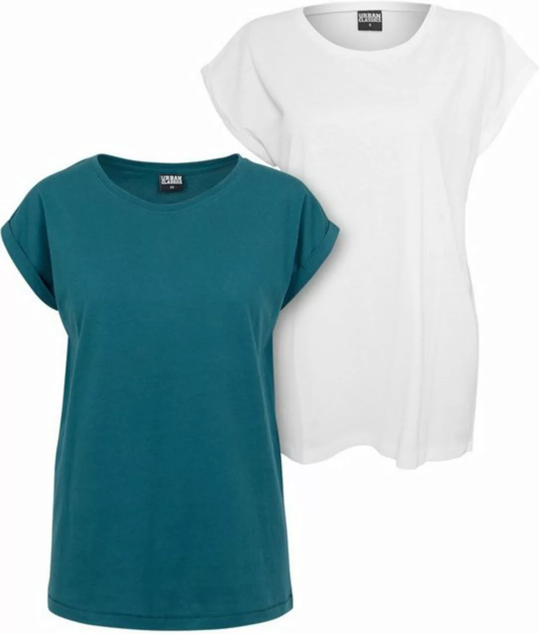 URBAN CLASSICS T-Shirt Ladies Extended Shoulder Tee 2-Pack günstig online kaufen