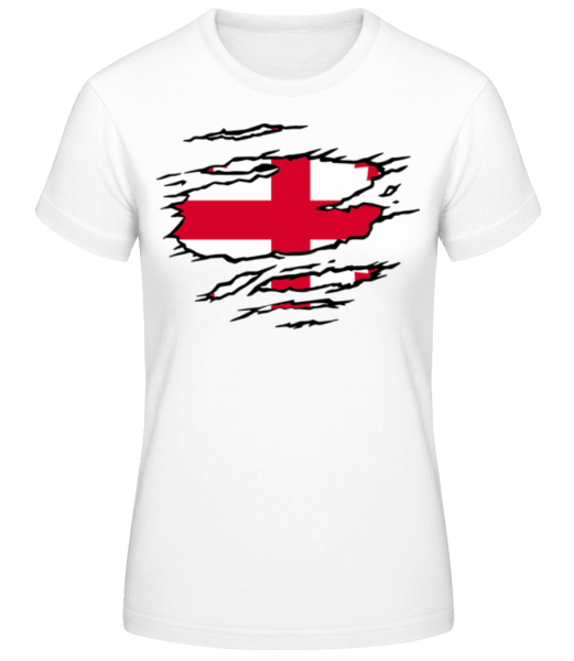 Zerrissene Flagge Georgien · Frauen Basic T-Shirt günstig online kaufen