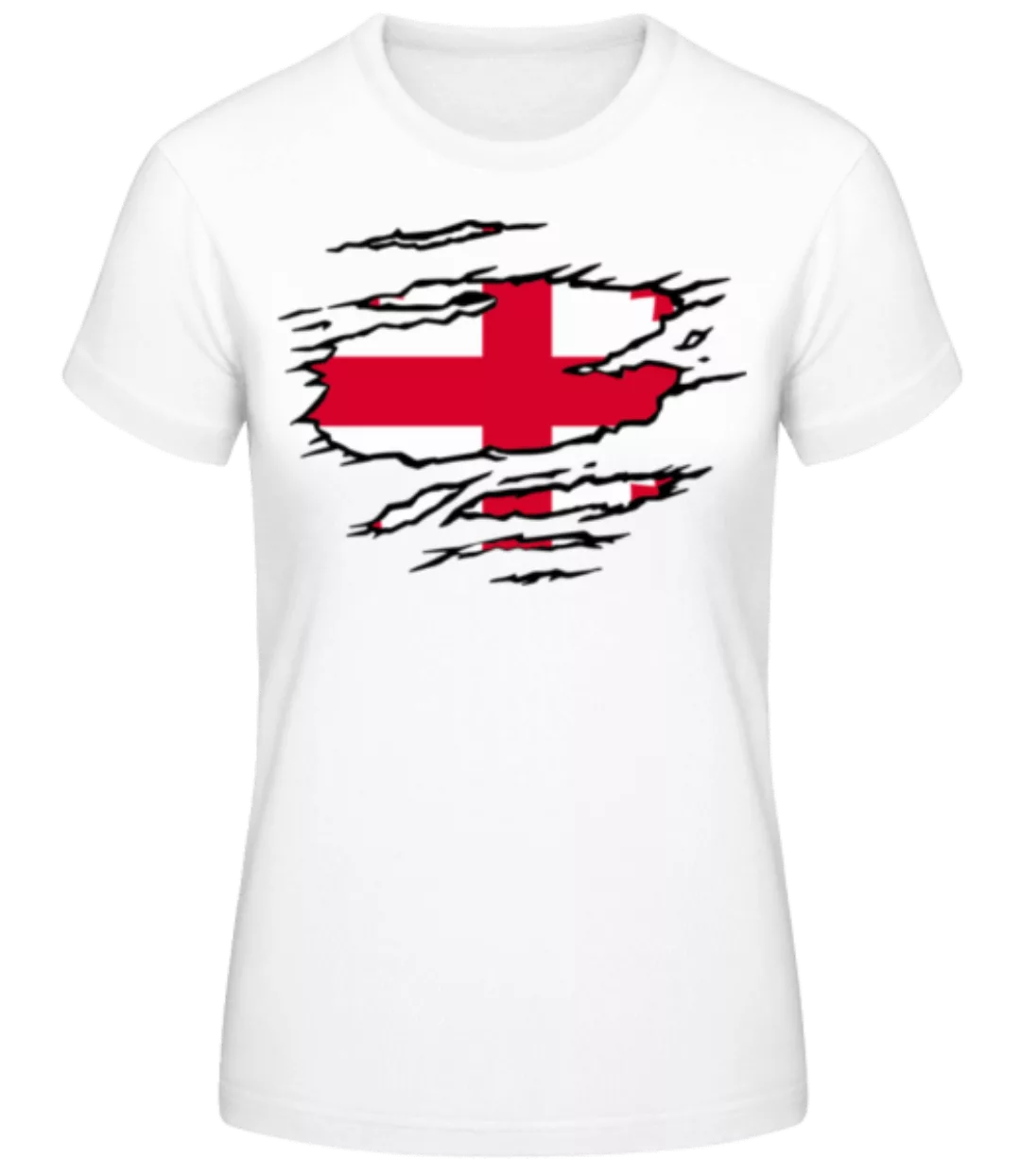 Zerrissene Flagge Georgien · Frauen Basic T-Shirt günstig online kaufen