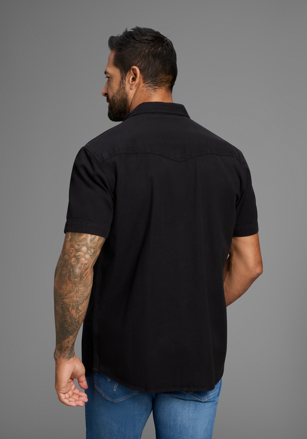 Arizona Jeanshemd, Kurzarm im Western Stil günstig online kaufen