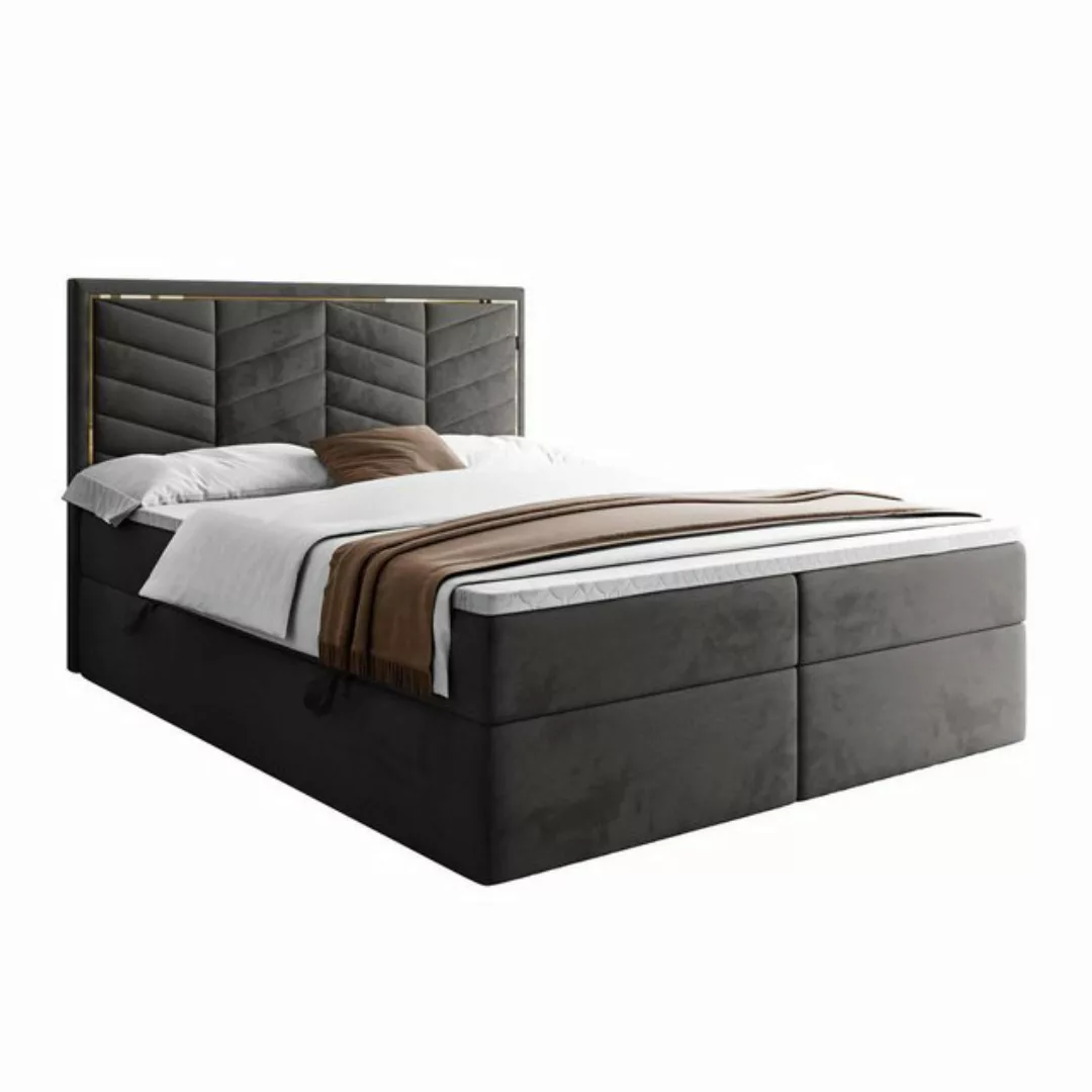 Lookway Boxspringbett AURORA mit Bettkasten und Topper günstig online kaufen