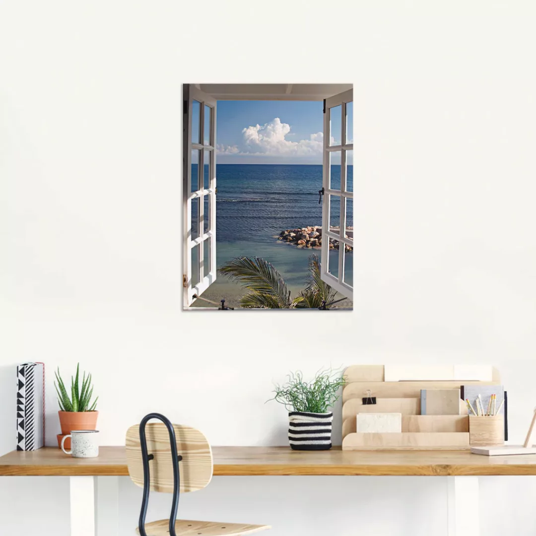 Artland Wandbild »Fenster zum Paradies«, Fensterblick, (1 St.), als Alubild günstig online kaufen