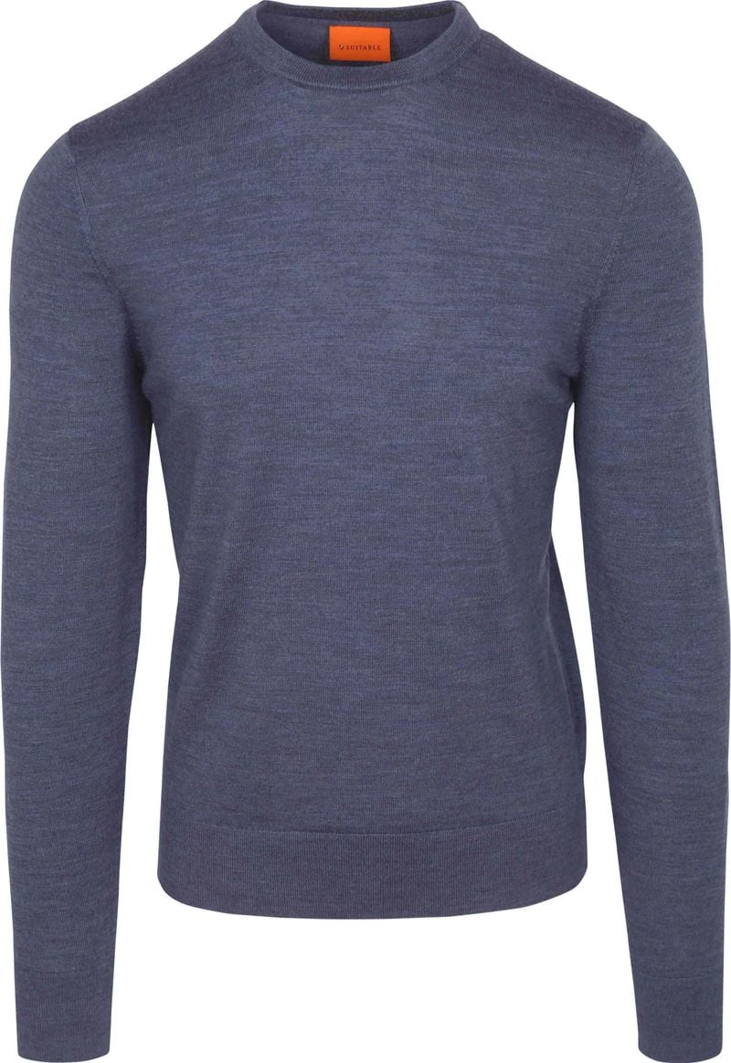 Suitable Merino Pullover Denim Blau - Größe M günstig online kaufen