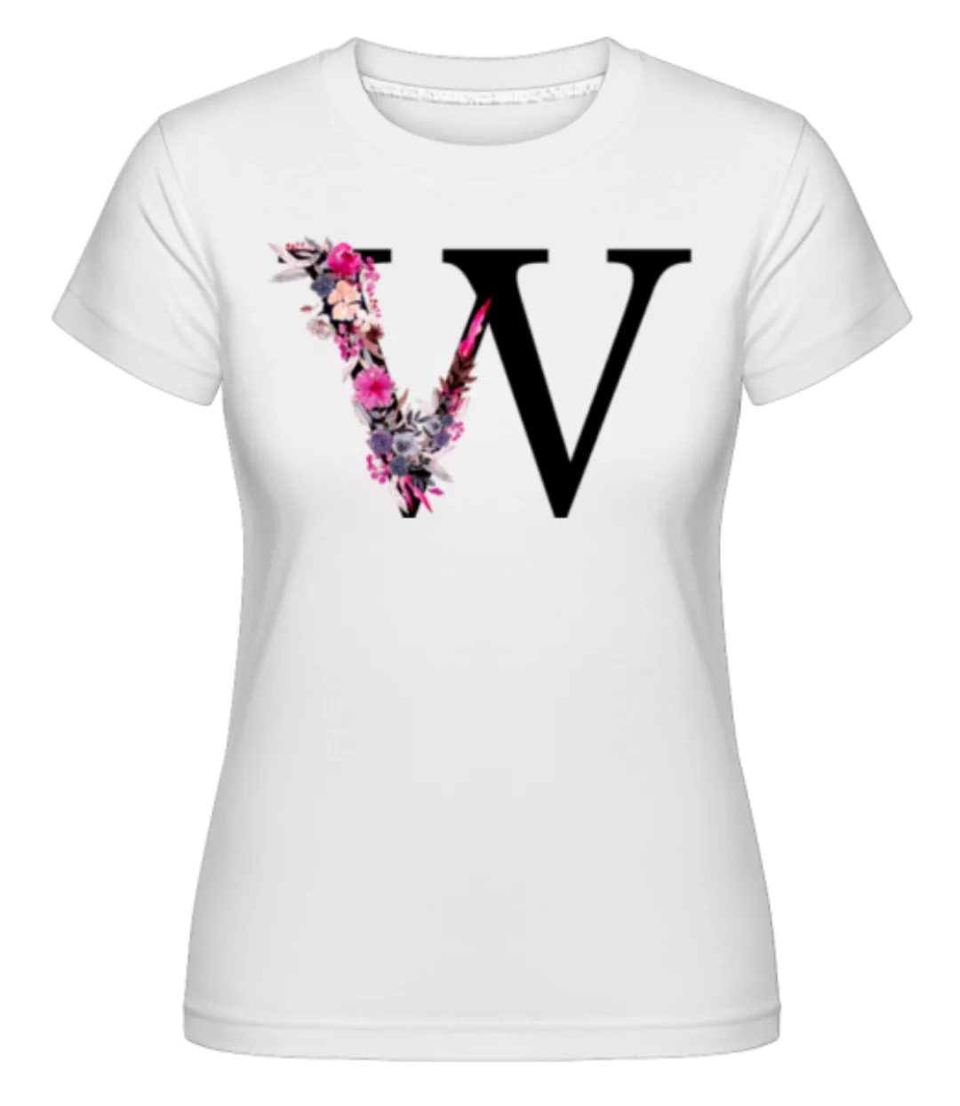 Blumen Initiale W · Shirtinator Frauen T-Shirt günstig online kaufen