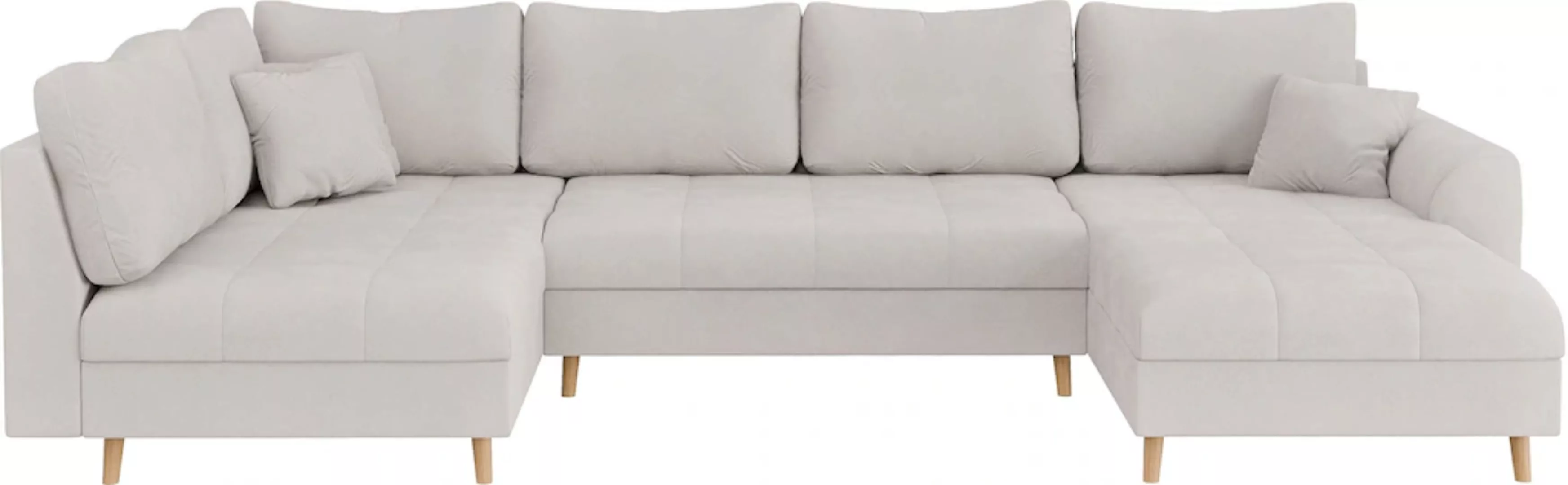 Home affaire Wohnlandschaft "CHARRE U-Form mit Ottomane, Maße B/T/H: 310/16 günstig online kaufen