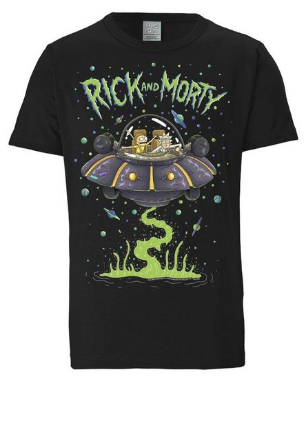 LOGOSHIRT T-Shirt Rick & Morty - Raumschiff mit lizenziertem Print günstig online kaufen