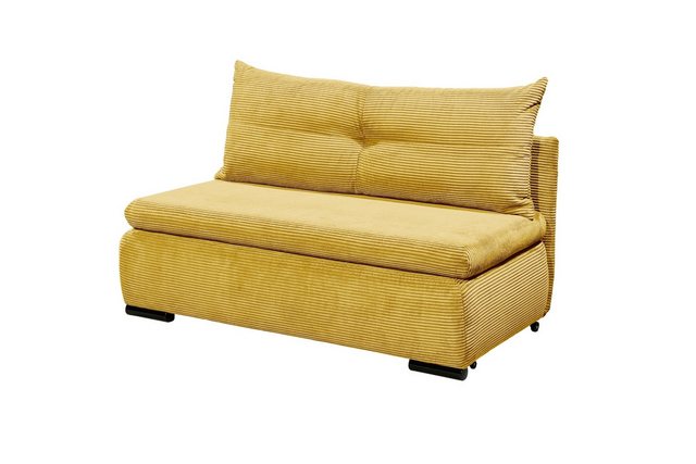 Black Red White Schlafsofa Liegefläche 200x150cm, in mustard - 153x75x83 (B günstig online kaufen