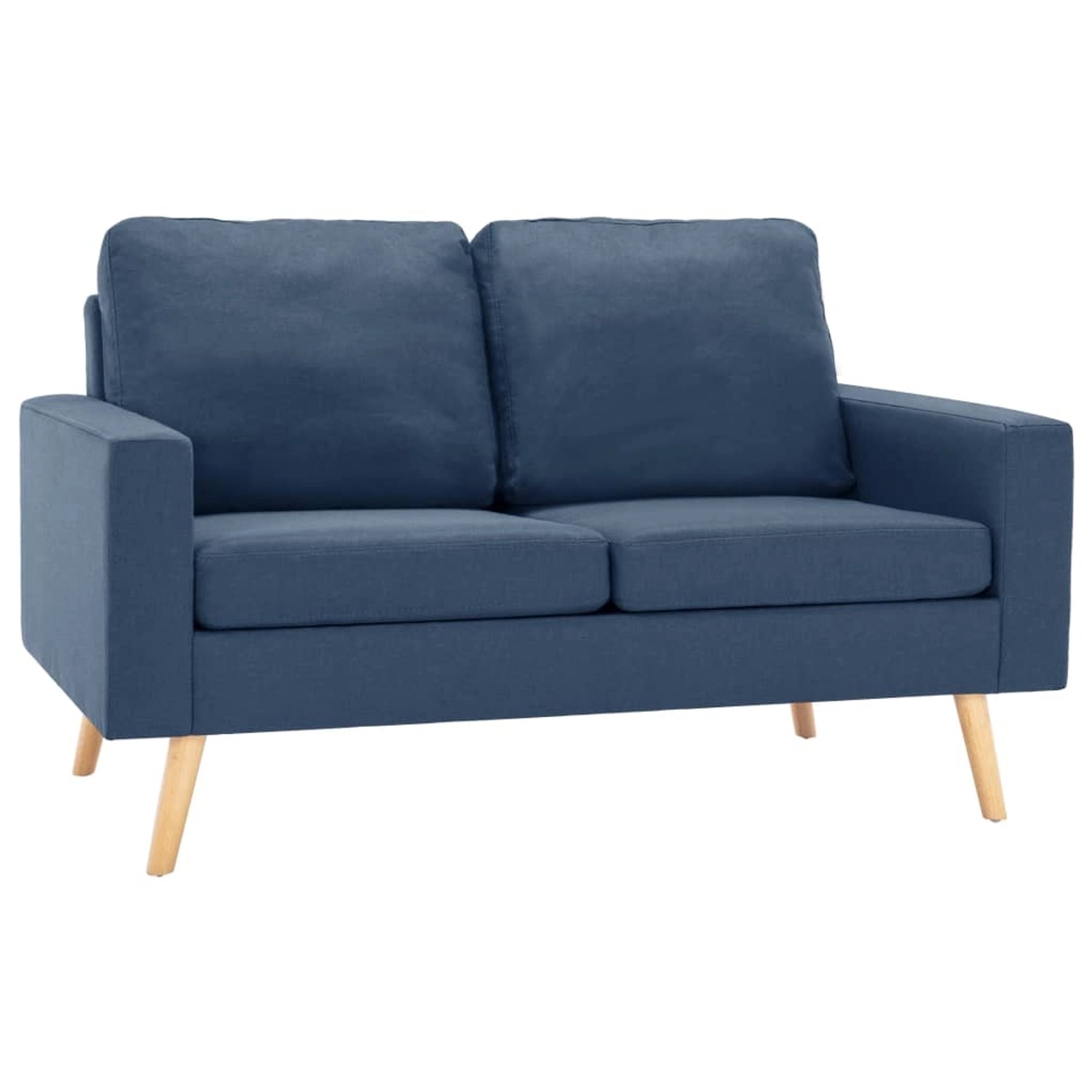 vidaXL Sofa 2-Sitzer-Sofa Blau Stoff Couch günstig online kaufen